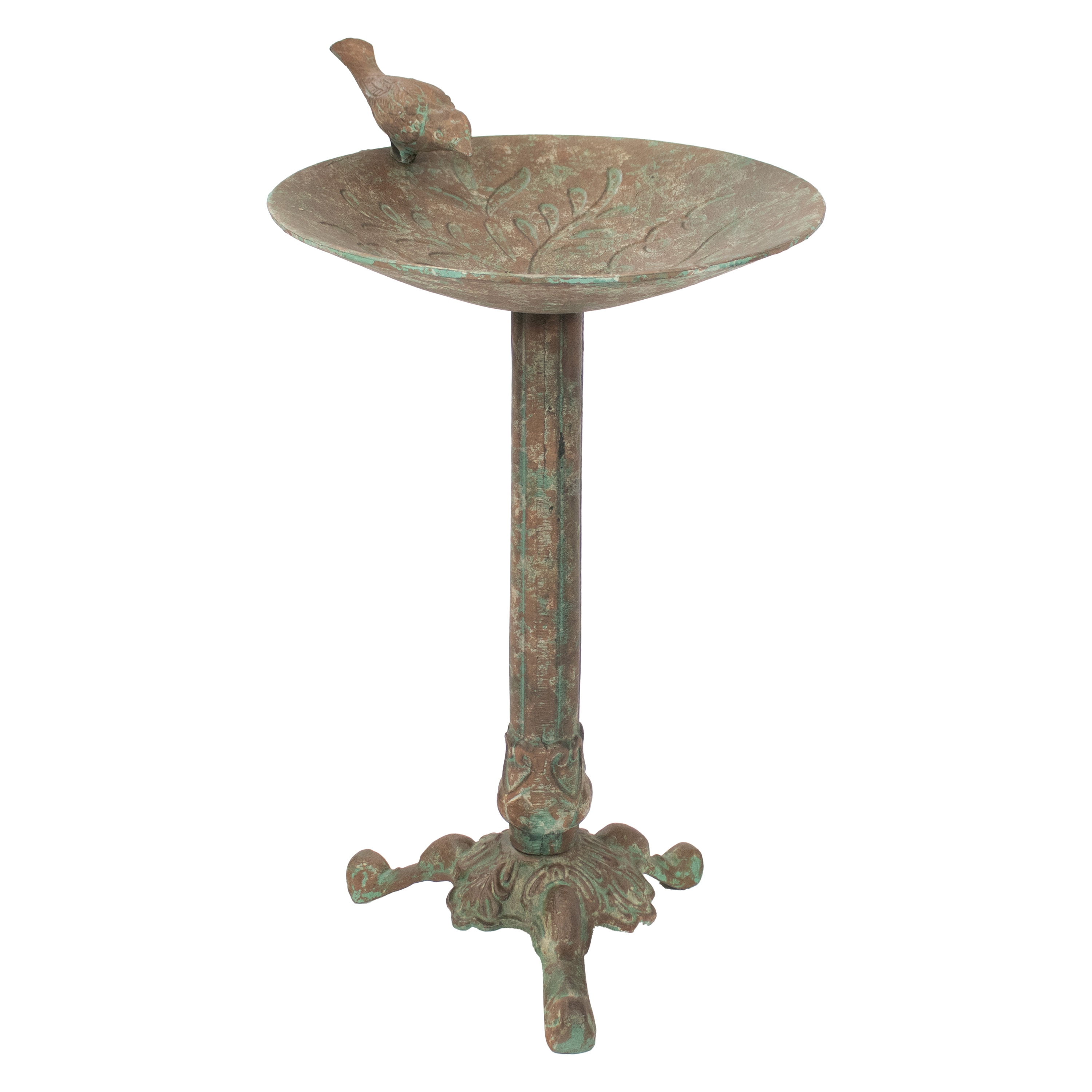 Sunnydaze Decor NOB-080 21.25-Inches H Brown Metal Complete birdbath