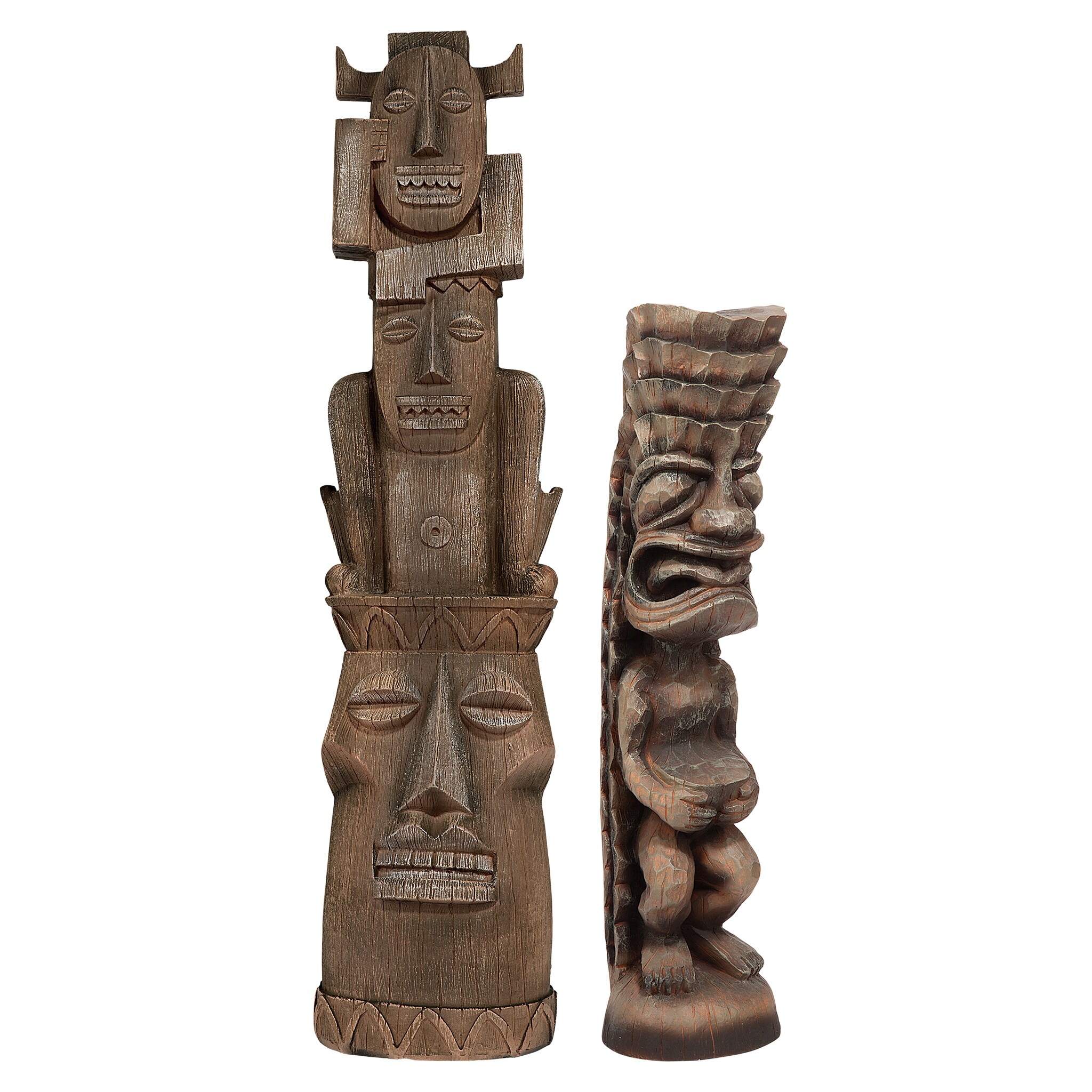 Design Toscano NG931189 35.5-in H x 9.0-in W Brown Tiki Garden Statue