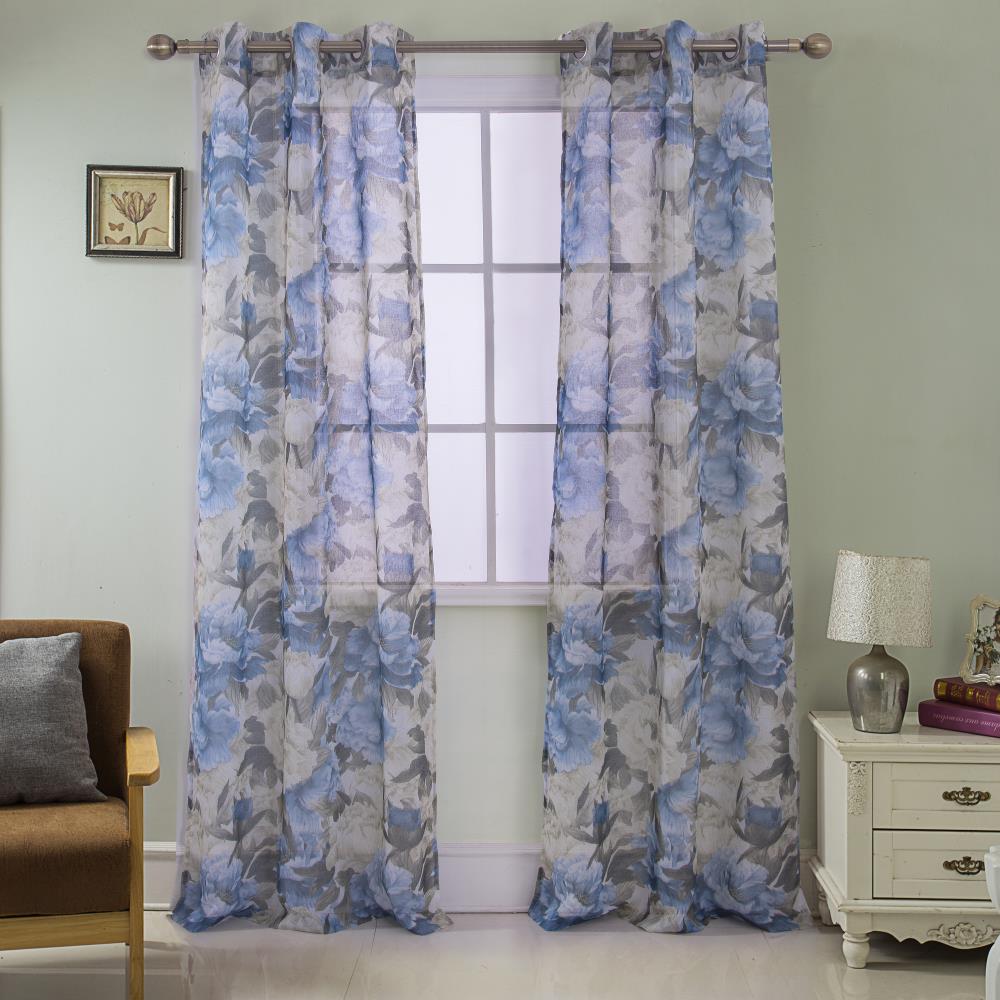 Florence Floral Grommet Panel Pair Curtains & Drapes At Lowes.com