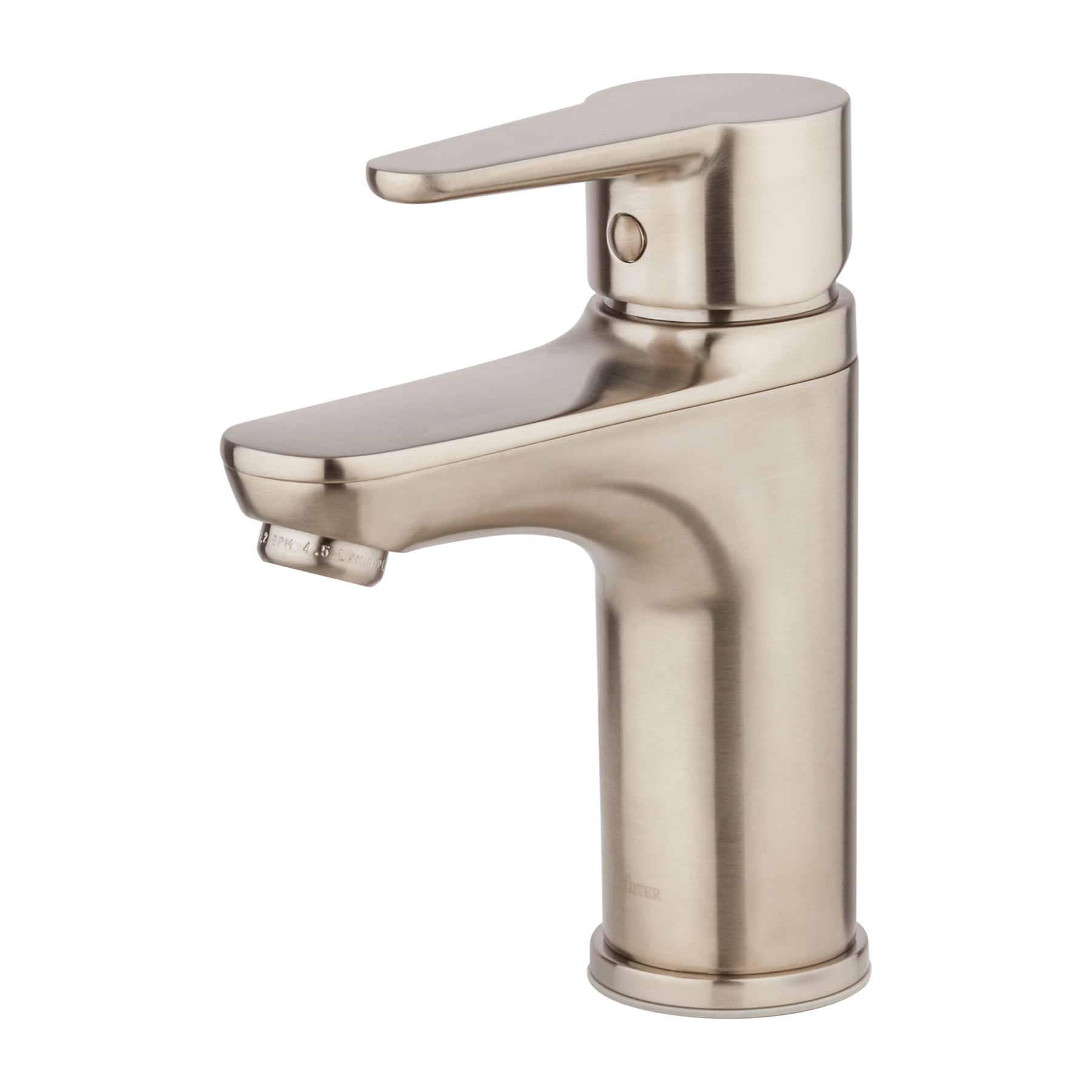 Pfister LG142-060K Pfirst Series Brushed nickel Single hole 1-handle Low-arc Residential Handle Bathroom Sink Faucet with Drain
