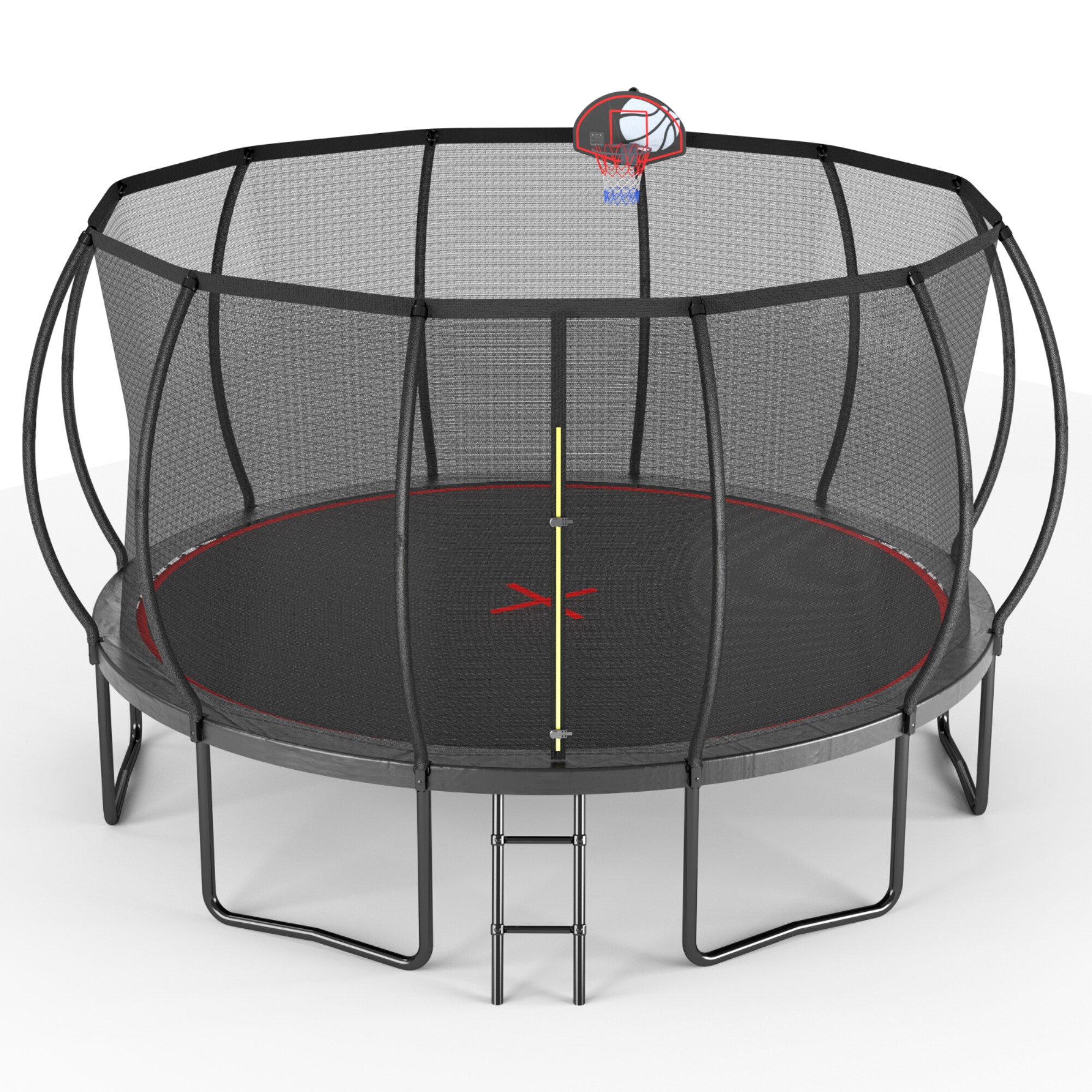 Lycvki TPL-35 Trampolines 14-ft Round Backyard in Black