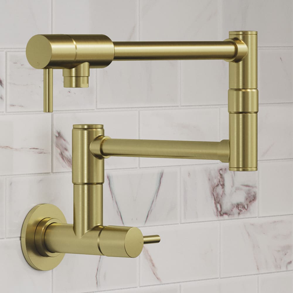 Pfister GT533-PFBG Lita Brushed Gold Single Handle Wall-mount Pot Filler Kitchen Faucet