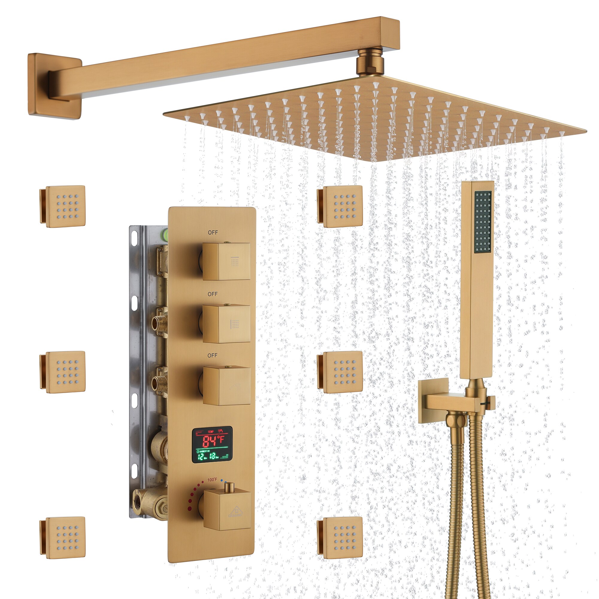CASAINC KCHS0017-12BG Showerhead-Bar-Panels - View #5