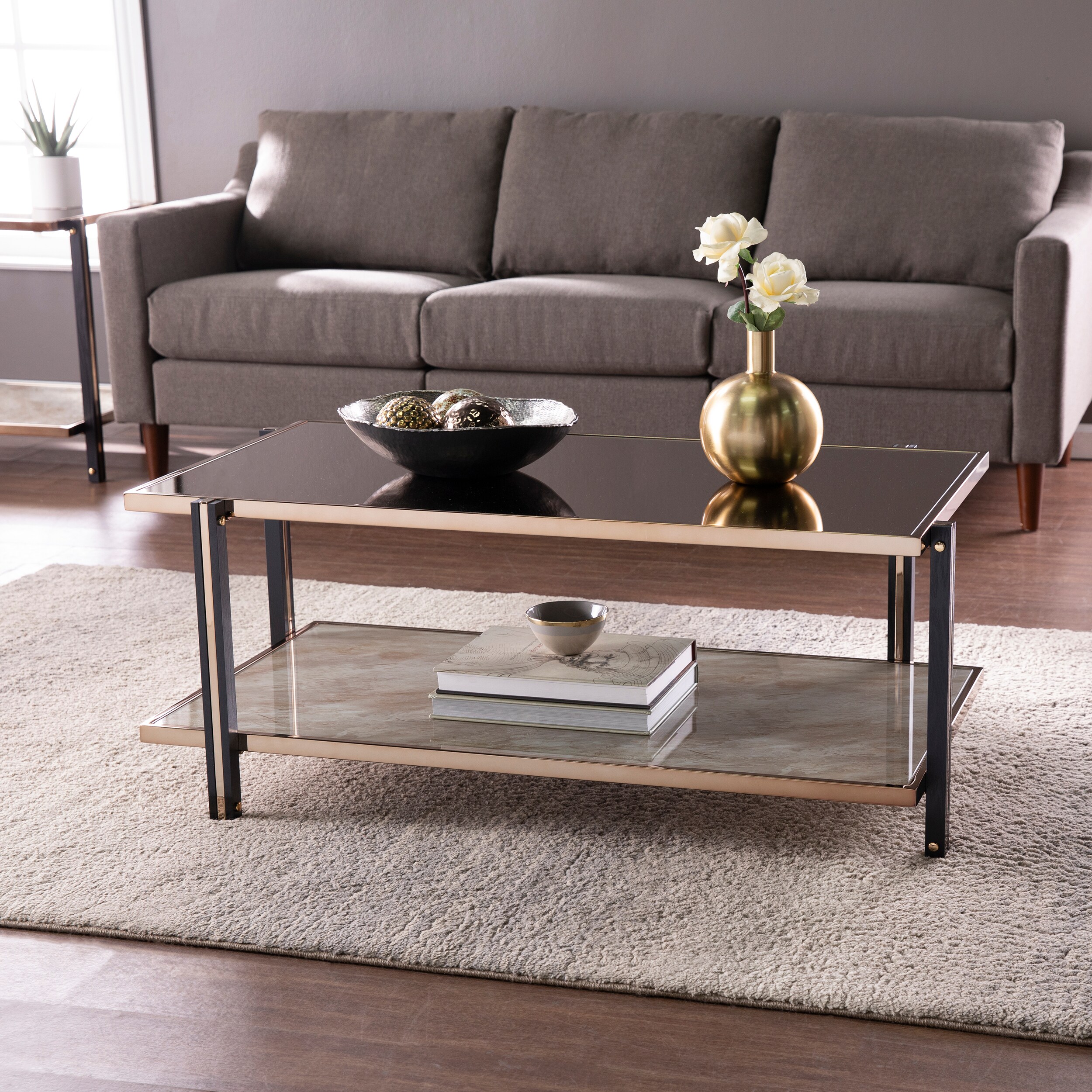 Thornsett Cocktail Table with Mirrored Top