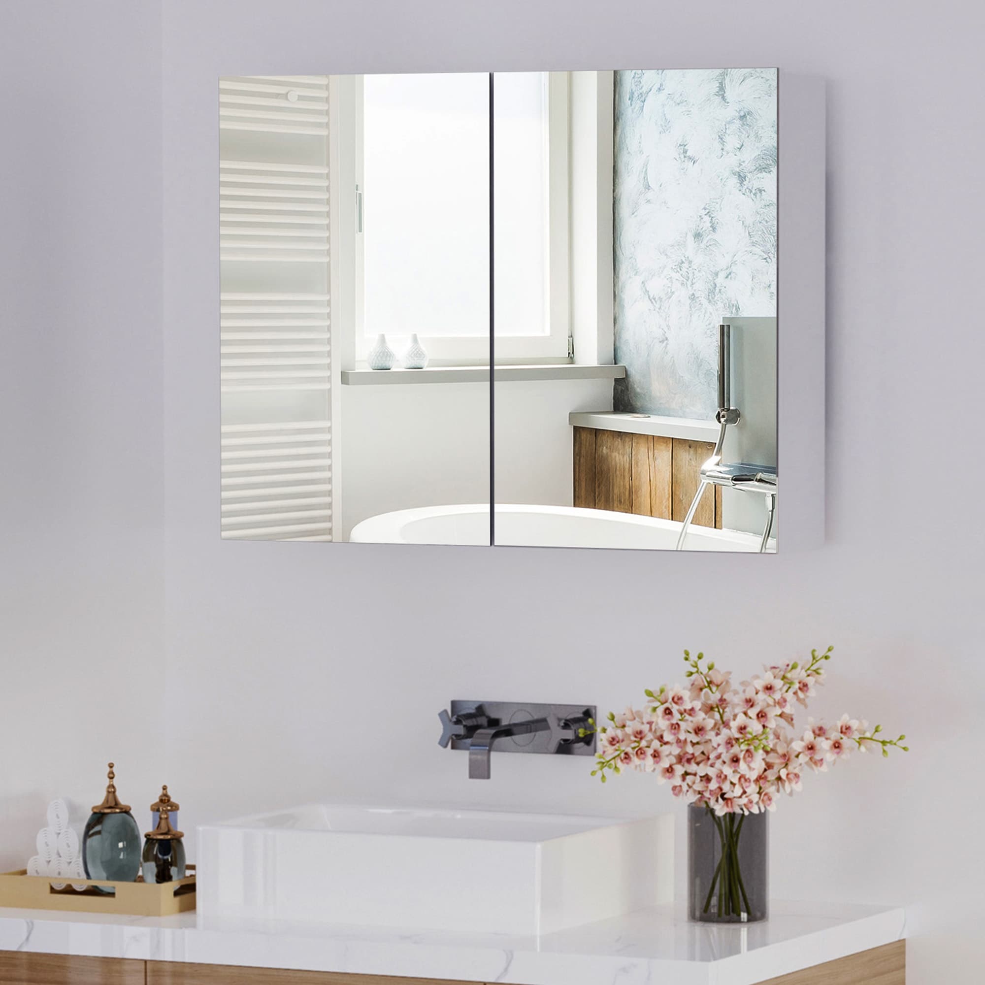 ToolCat BZ-2-28-JYG Vanity Body Mirror Wall-Mounted /Freestanding Mirror