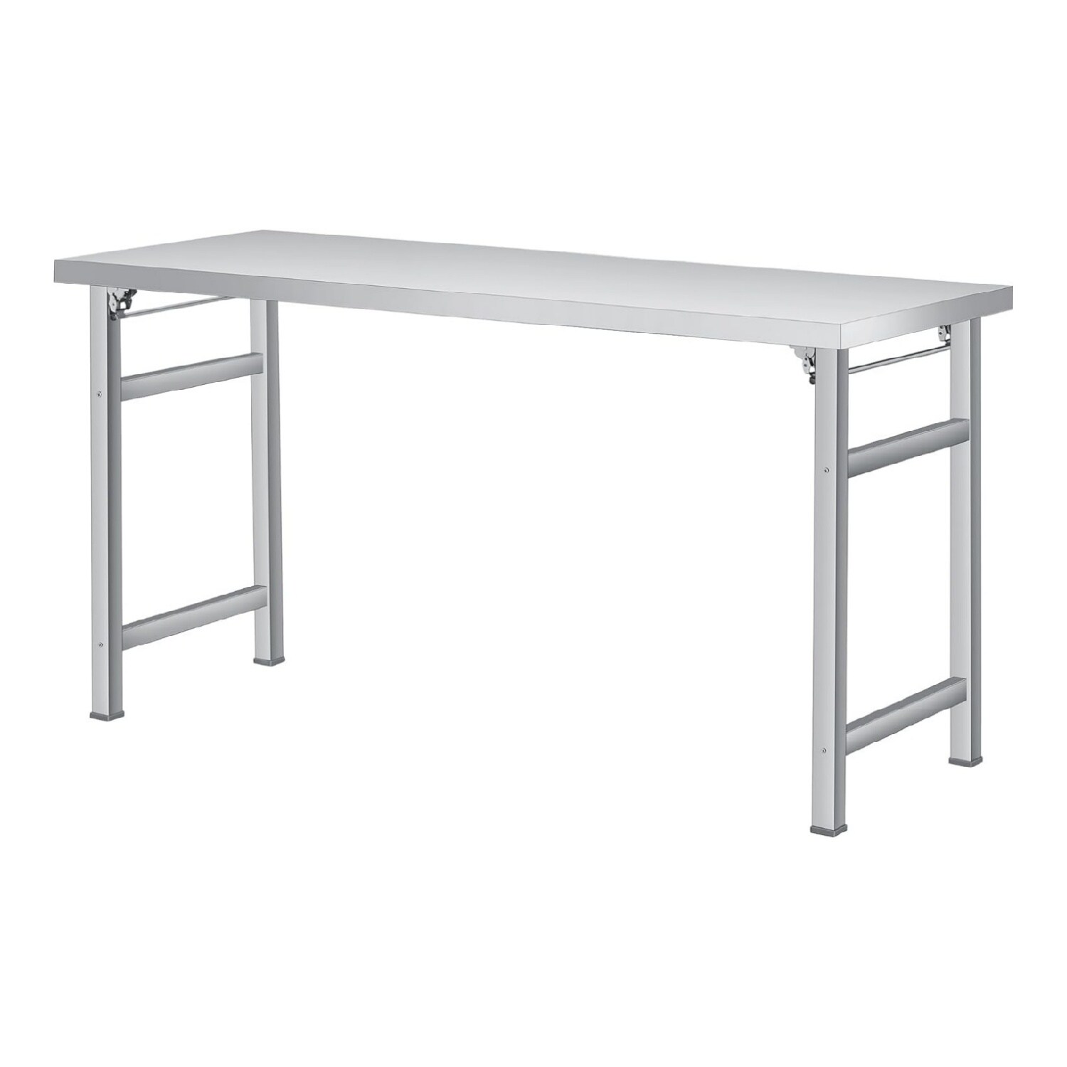 Garvee Stainless Steel Folding Table 60 Inch Heavy Duty Portable Outdoor Camping Picnic Table with No Assembly Required for BBQ Party Kitchen Prep