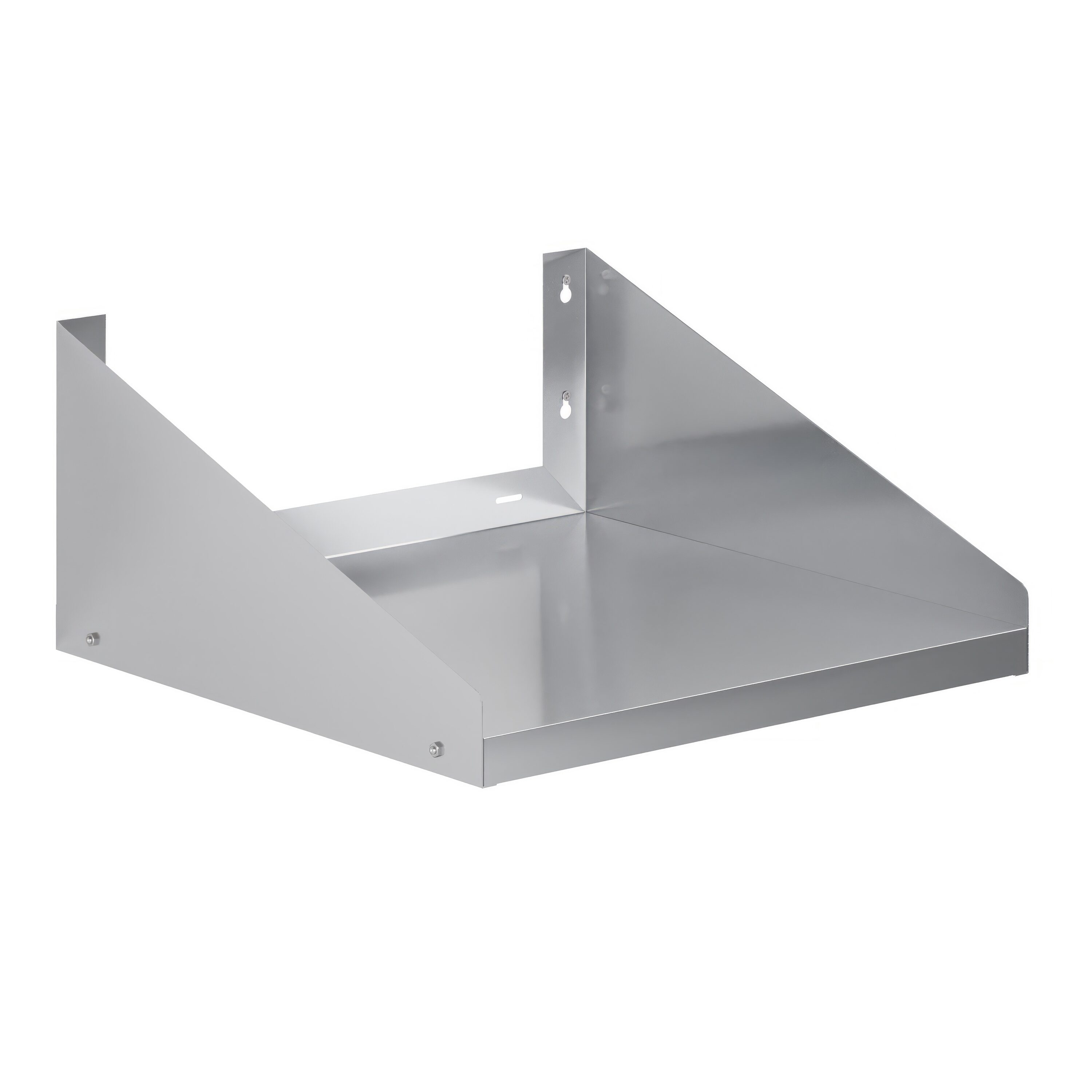 Amgood 24 in. x 24 in. Stainless Steel Wall Shelf with Side Guards