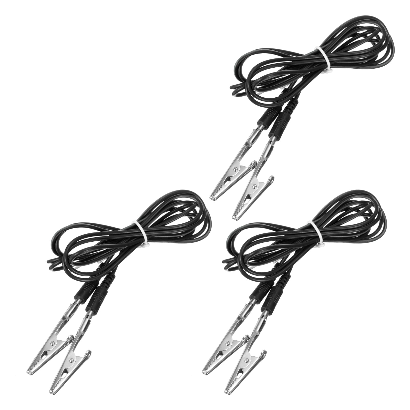 Unique Bargains ESD Grounding Cable Cord with Alligator Clip 180cm/70.87inch Long Anti-Static Ground Wire Cable Clip for Eliminate Conductor Electrostatic 3pcs (Black)