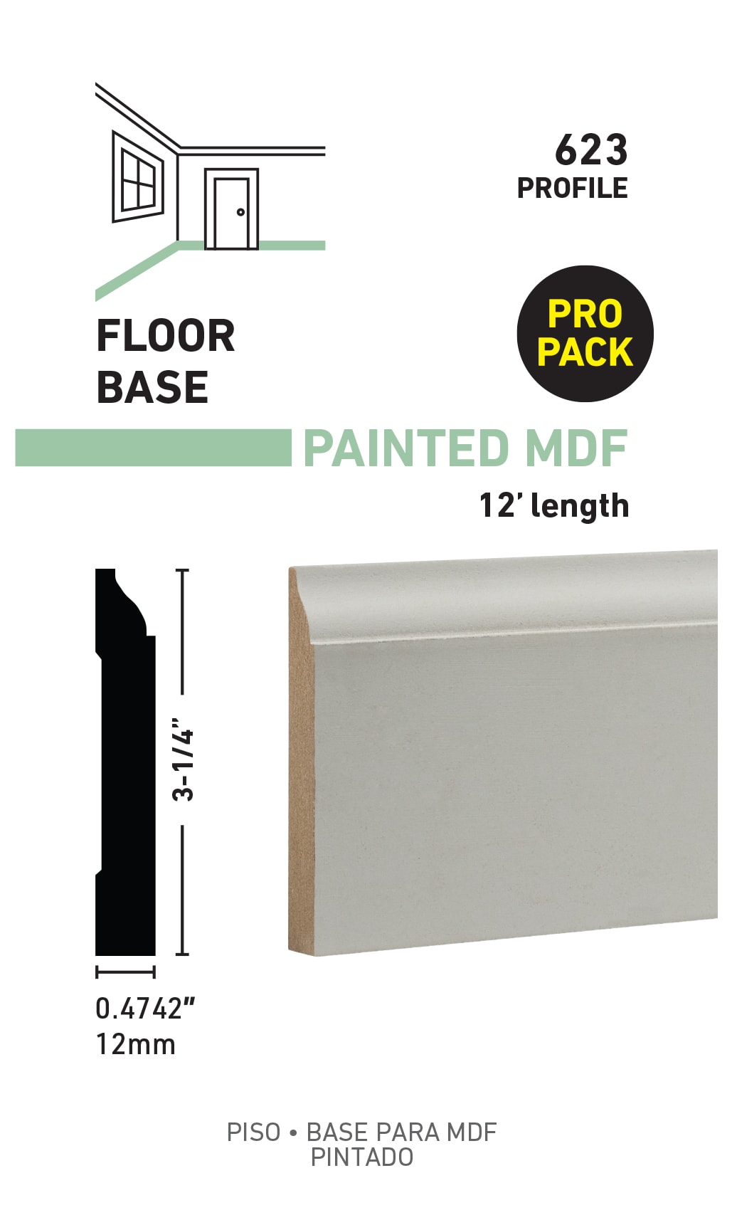 allen + roth L046235W12FBDL Baseboard-Moulding - View #3