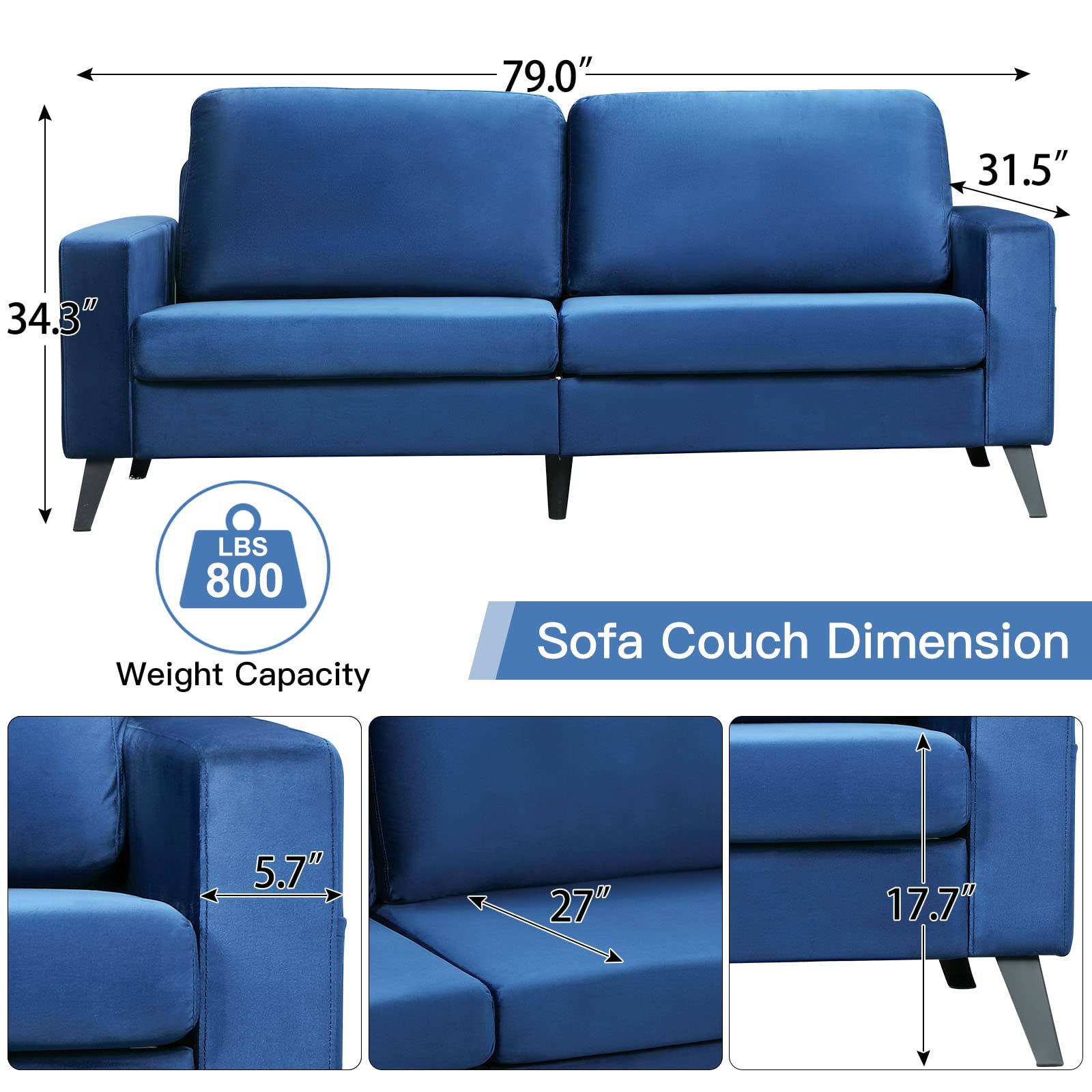 AECOJOY 13136BU-LS01 Sofas-Loveseats - View #2
