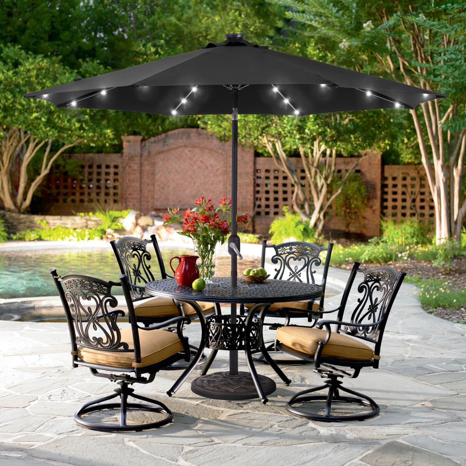 lowes led market umbrella