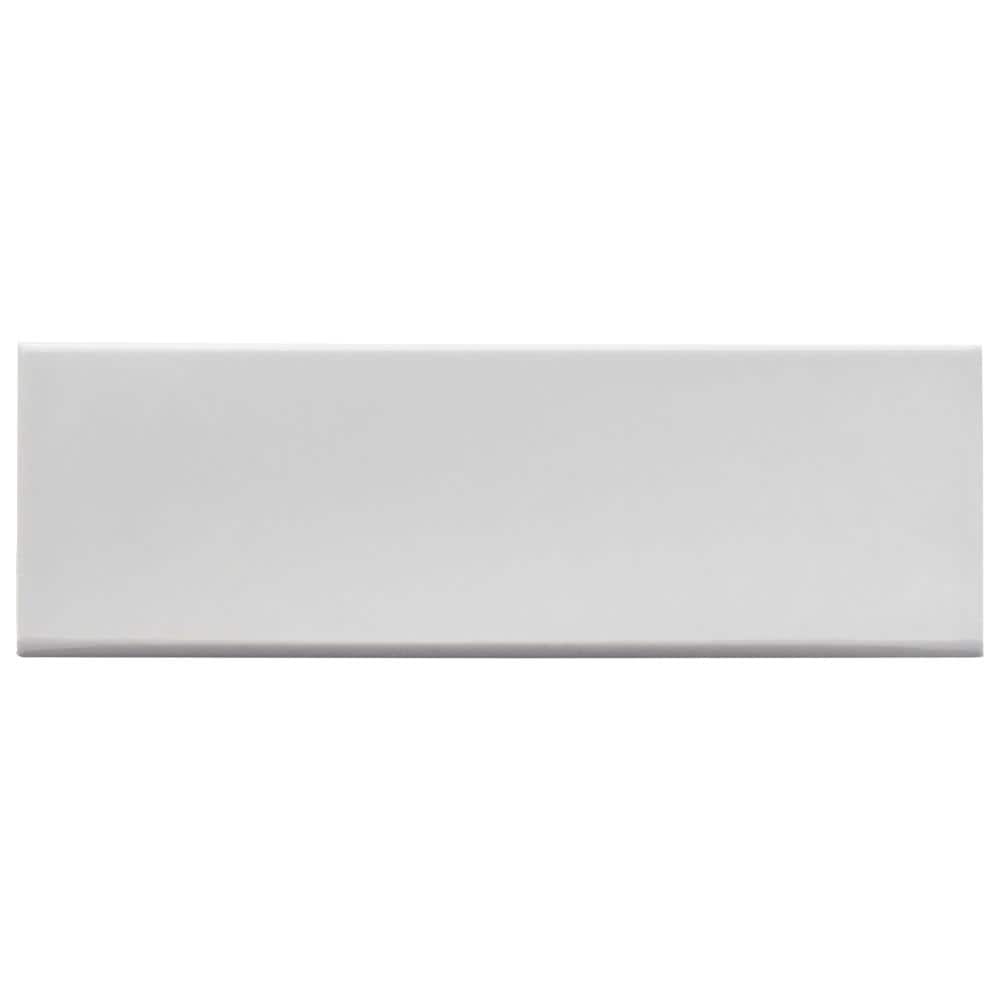 Artmore Tile EXT3RD106620 Abbey Road Light Gray Polished Porcelain Bullnose Tile ( 0.3-sq ft / Piece )