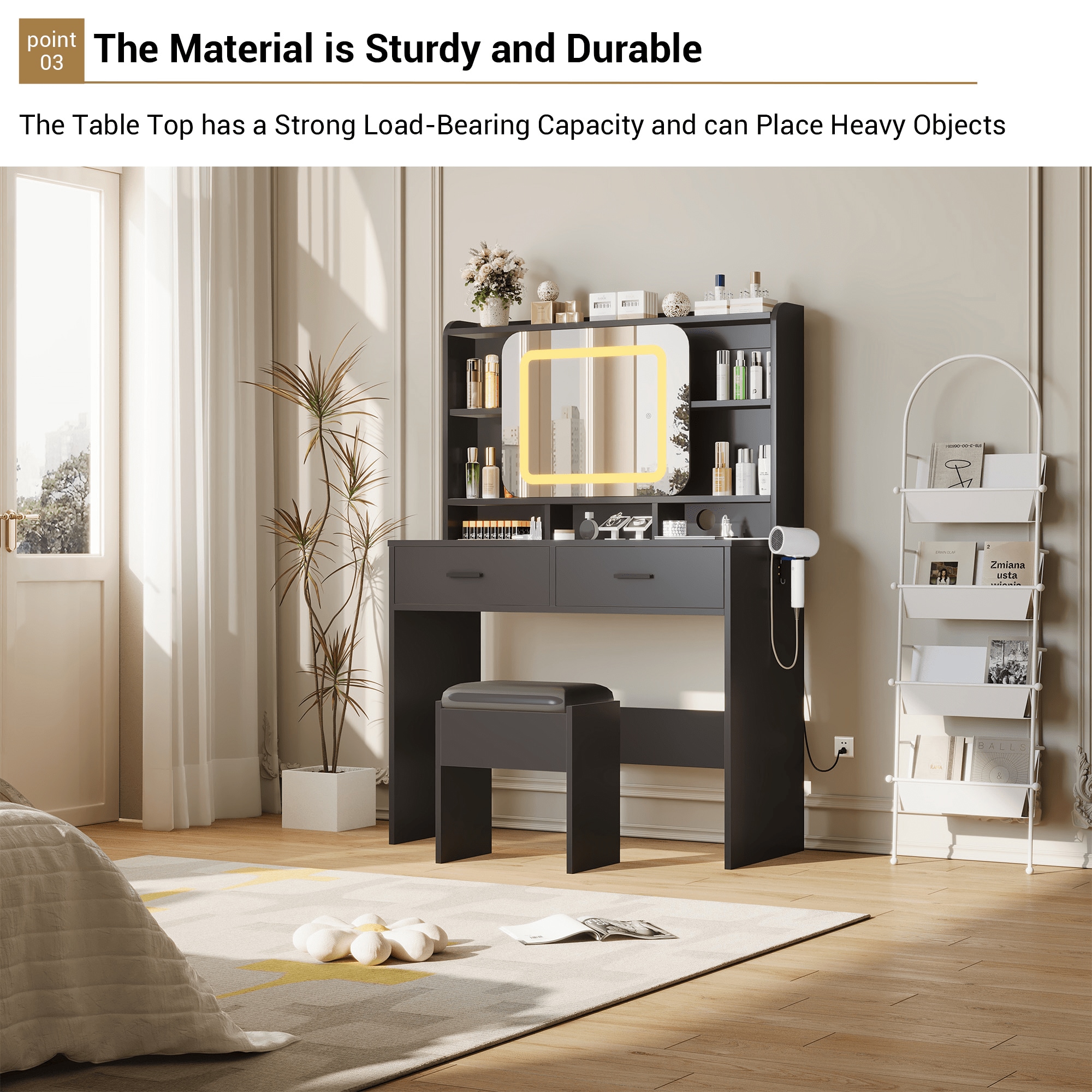 Qeetex SUN-PHO-339KFQYM Bedroom-Vanities - View #5