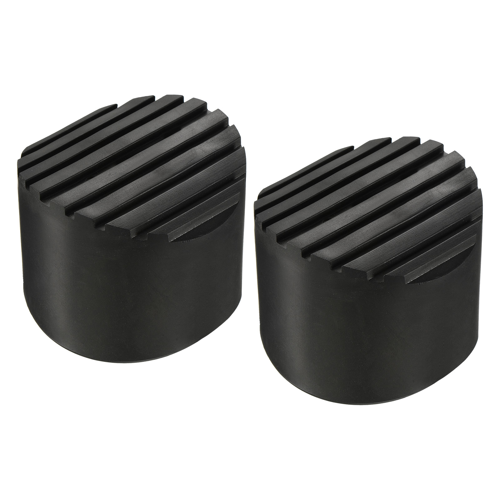 Unique Bargains Ladder Non-Slip Feet Mat 68mm ID Rubber Round Telescopic Ladder Accessories Pad Cover Cushion for Ladder Protection Black 2pcs #S26012600UX2217