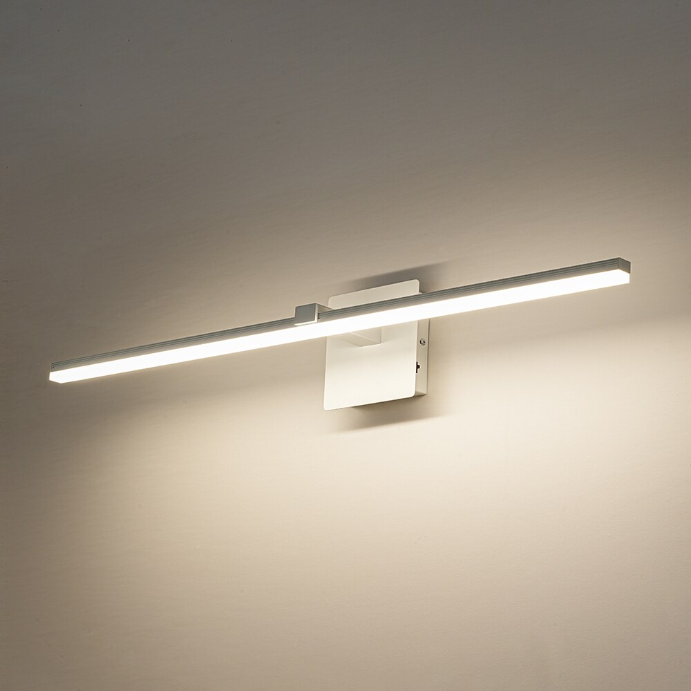 Wonderindoor - 31.5-in W 1-Light Vanity Lights with Frosted Acrylic in Matte White