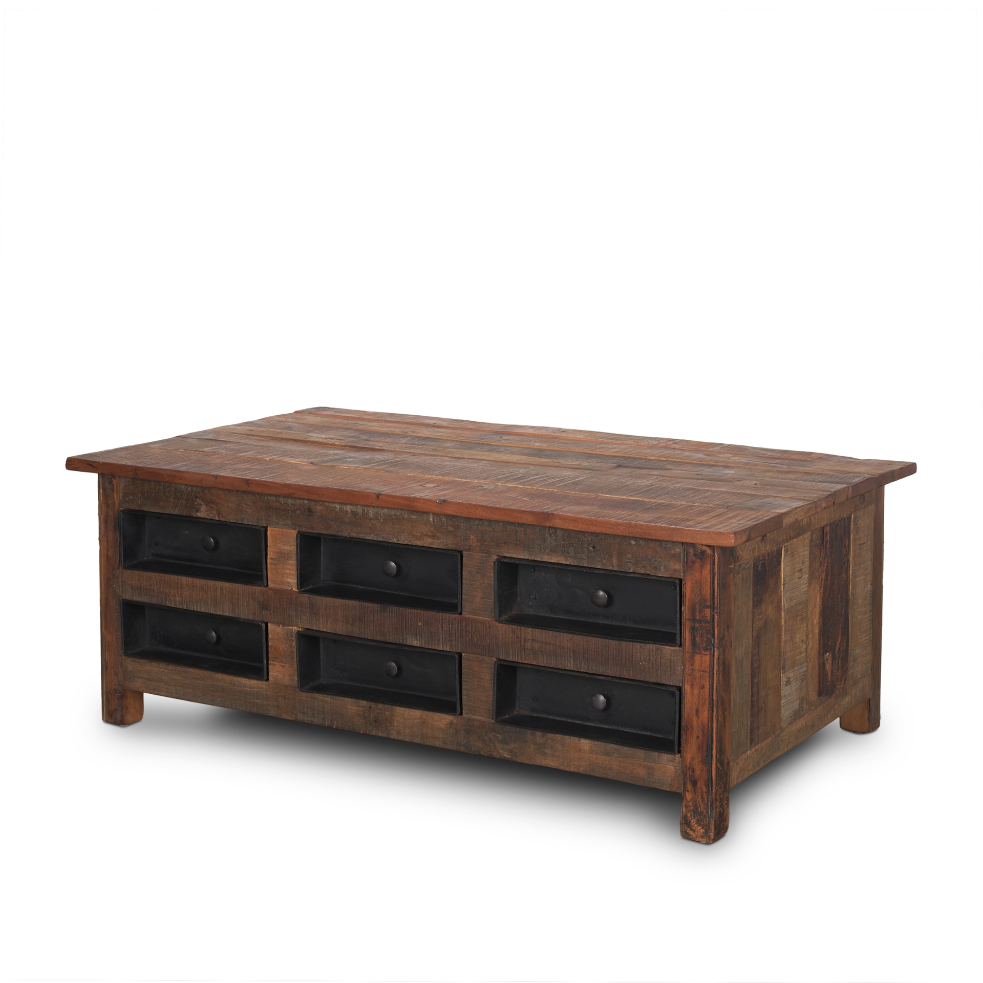 Mercana Wood Rustic Coffee Table with Storage #70496