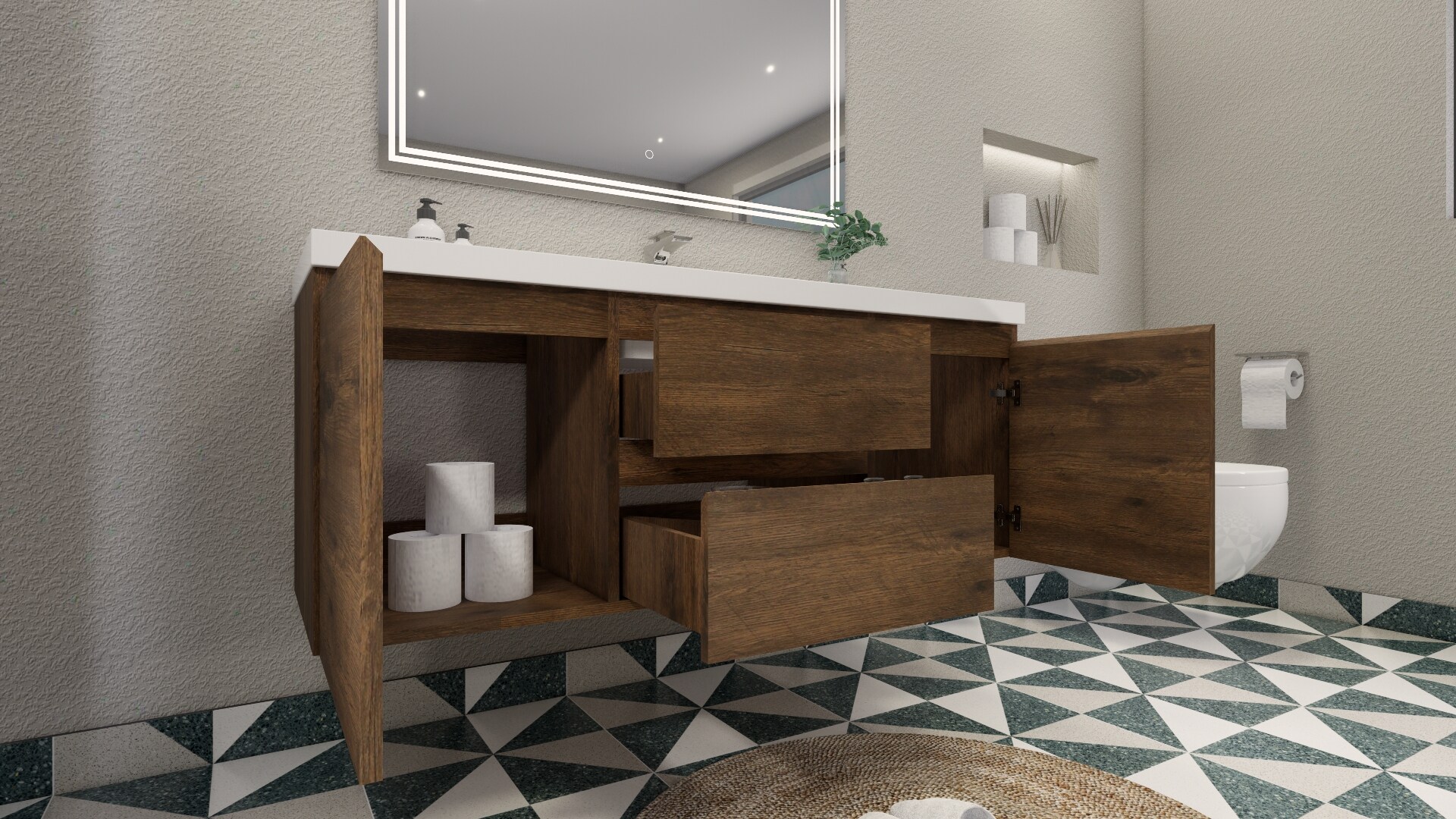 Moreno Bath MOB60S-RW Bath-Vanity-Combo - View #8