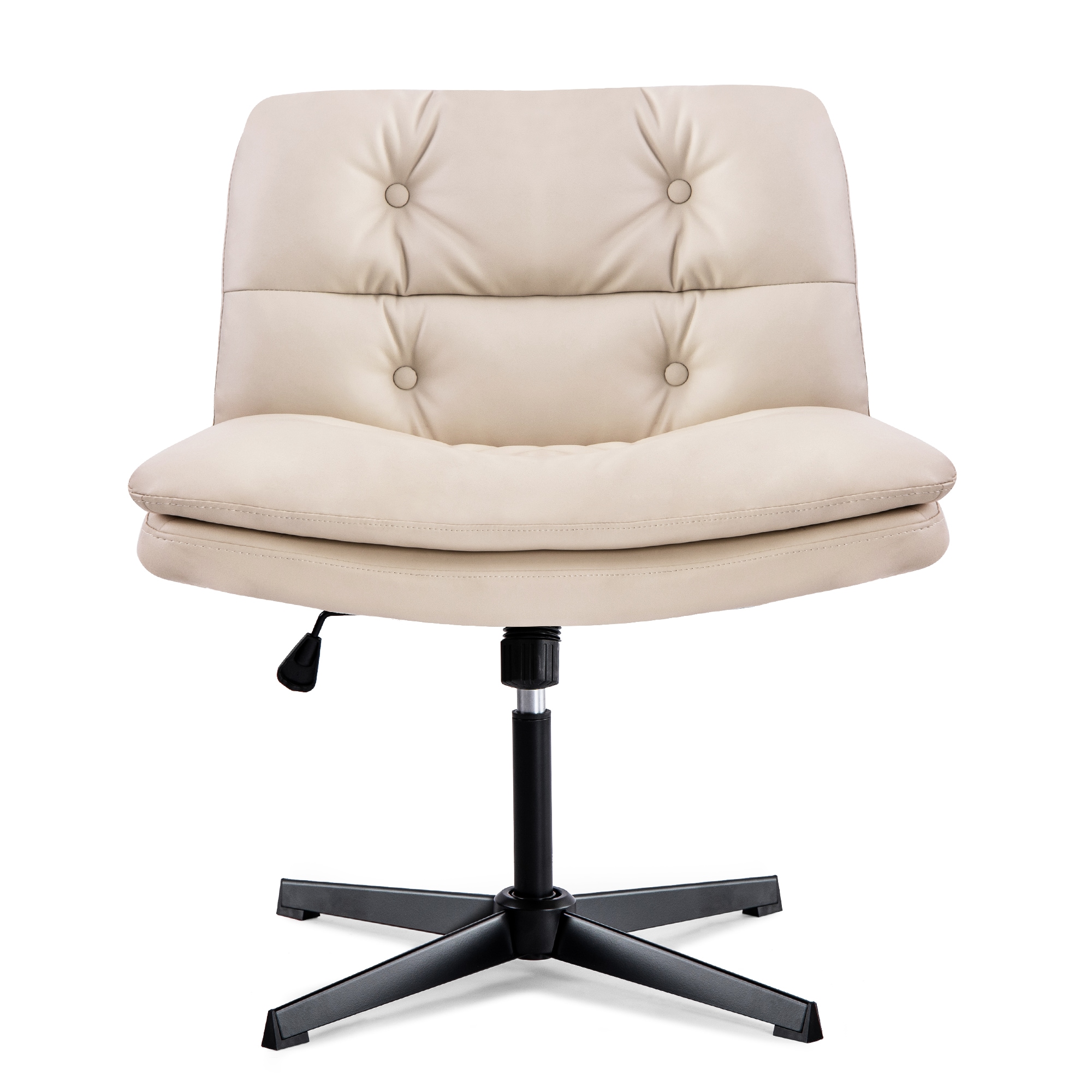 Maocao Hoom JL7133238 Beige Contemporary Ergonomic Adjustable Height Faux Leather Manager Chair