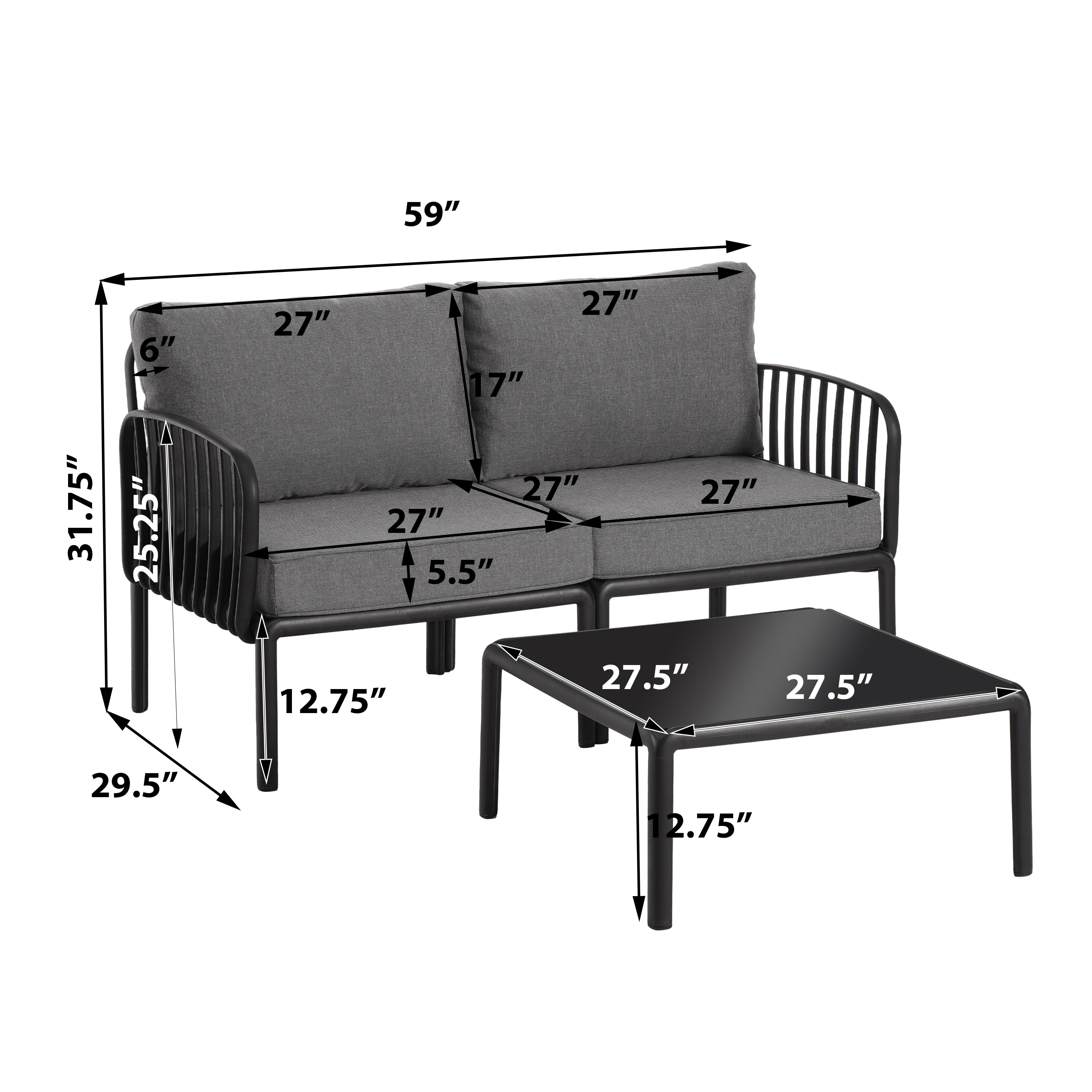Christopher Knight Home 324566 Patio-Conversation-Sets - View #11