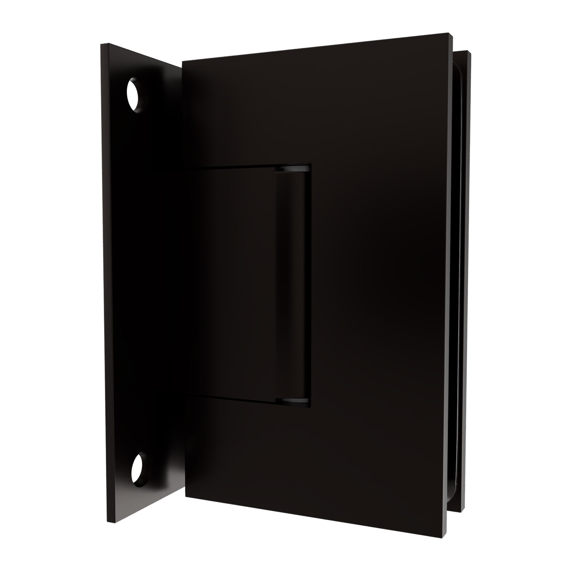 Brixwell  V0370RB Wall Mount Full Back Plate Hinge 4 in Height For 3/8 In To 1/2 In Monolithic Tempered Glass 5 Degree Preset No Oil Rubbed Bronze Finish