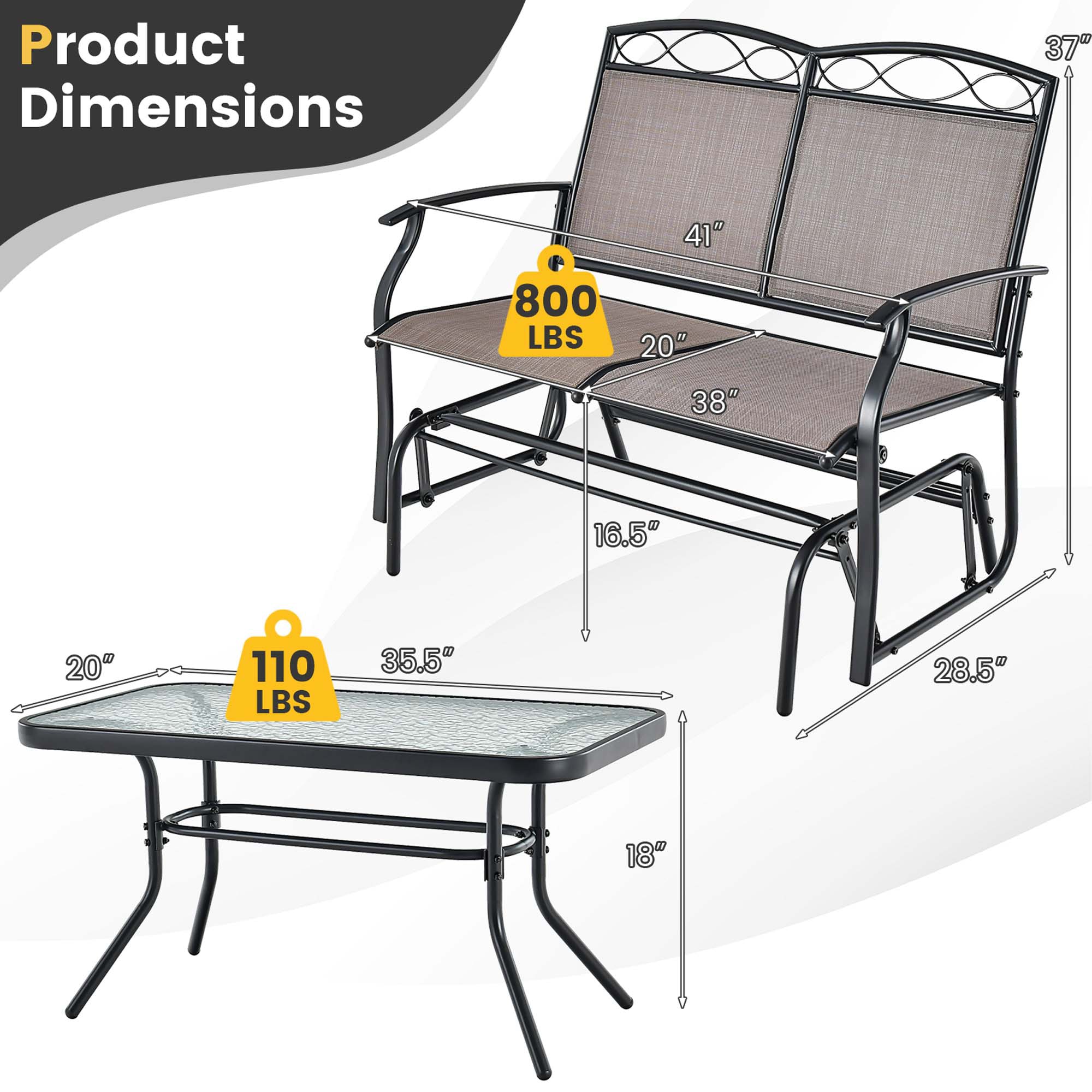 Costway LWS00095 Patio-Chairs - View #2