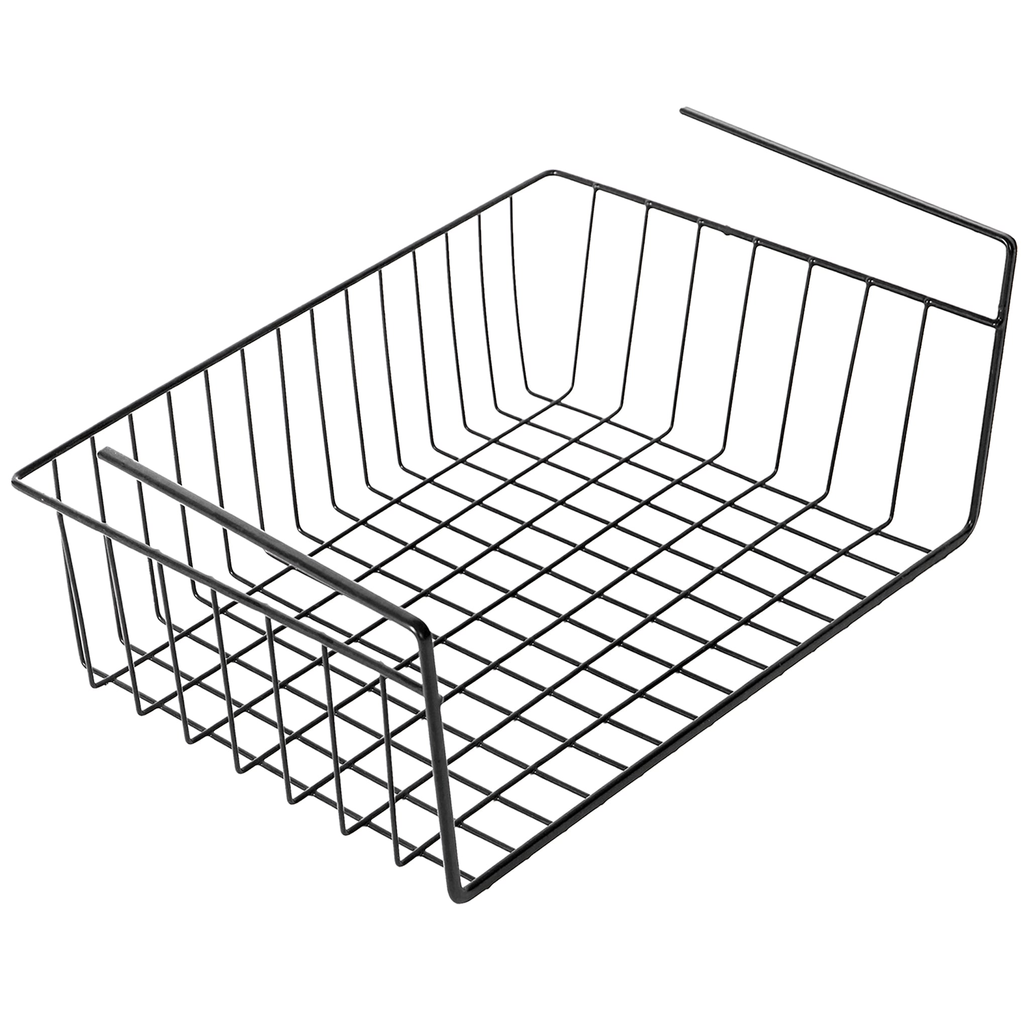 Under Shelf Storage Basket,Casewin 2-Pack Under Shelf Hanging Metal Wire  Storage Basket Organizer for Kitchen, Office, Pantry, Bathroom, Cabinet,  White 