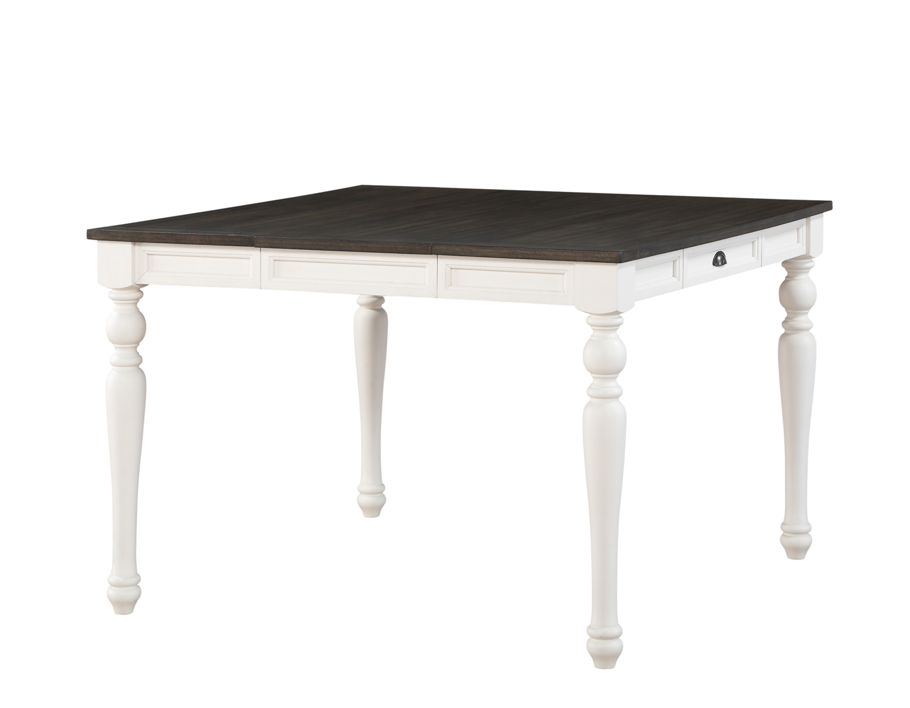 Steve Silver JA5454PTN Joanna Ivory Transitional Extending Removable leaf Adjustable Table, Wood veneer with Ivory Wood 72-in L x 36-in H