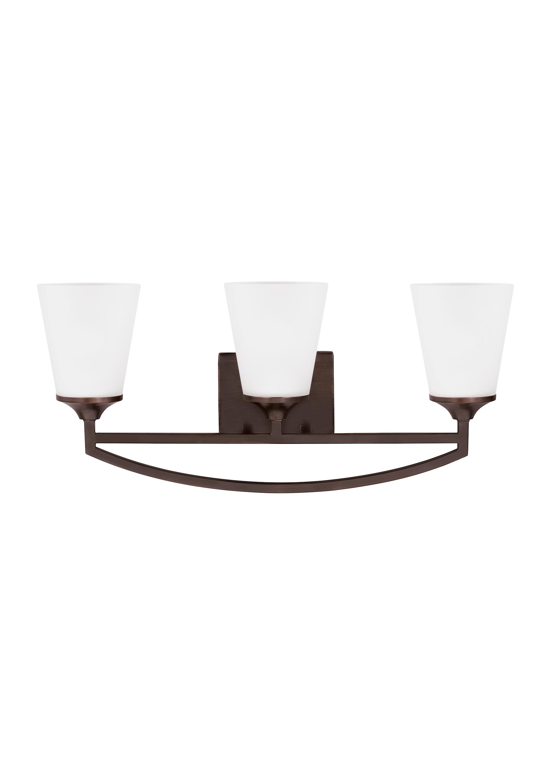 Generation Lighting Hanford 23 9375 In 3 Light Bronze Led Transitional Vanity Light 4424503en3