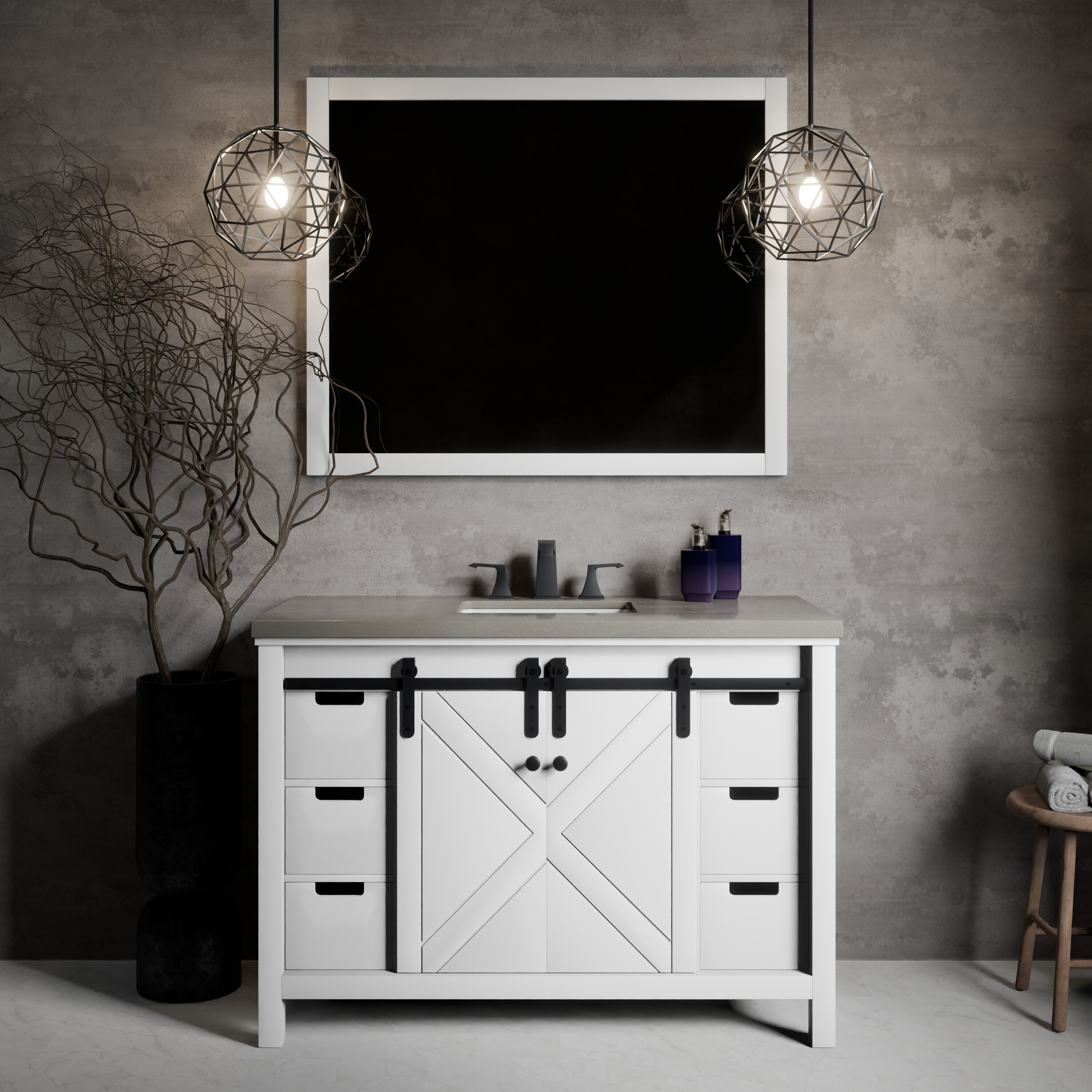 Lexora LM342248SAASM44 Bath-Vanity-Combo - View #2