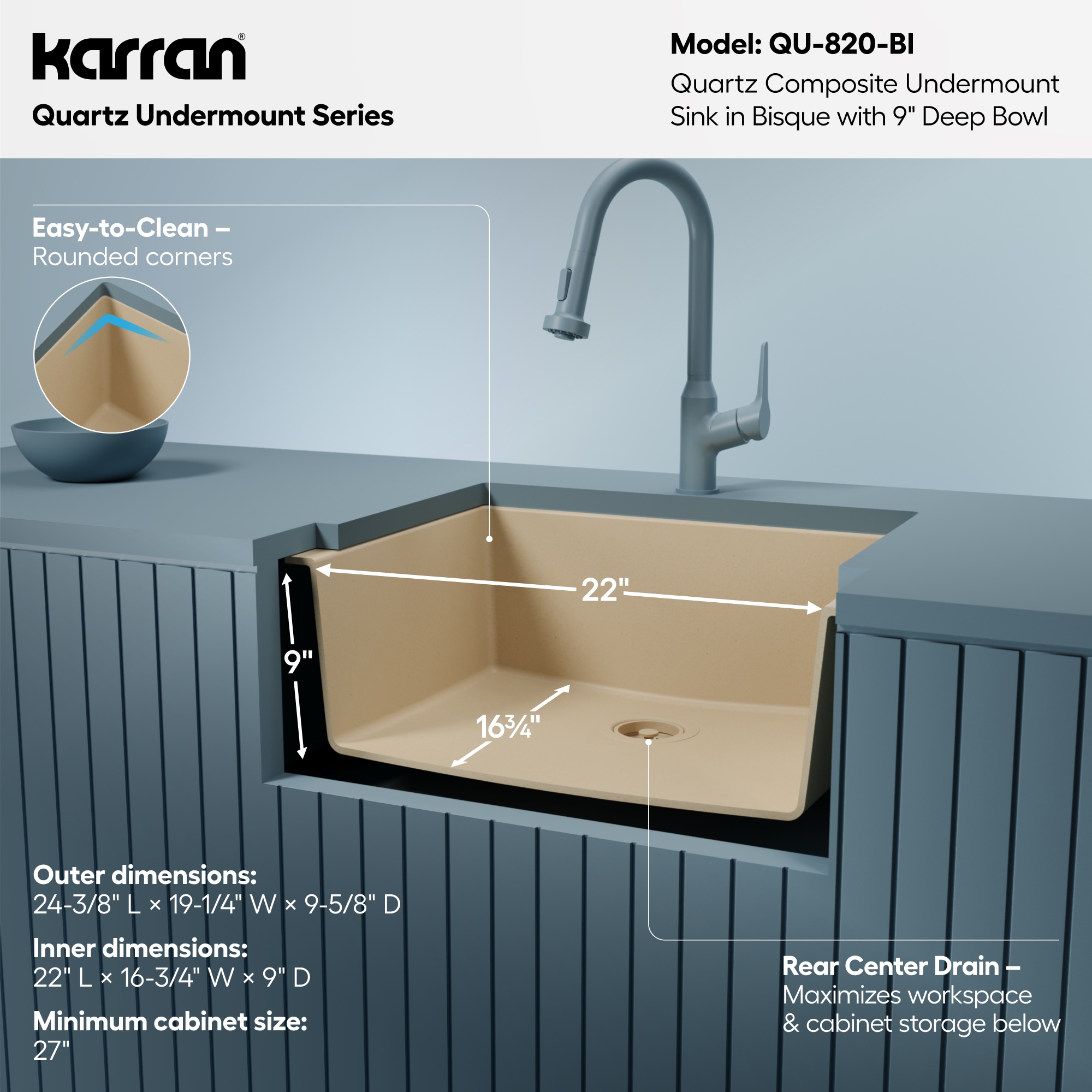 Karran QU-820-BI Kitchen-Sinks - View #7