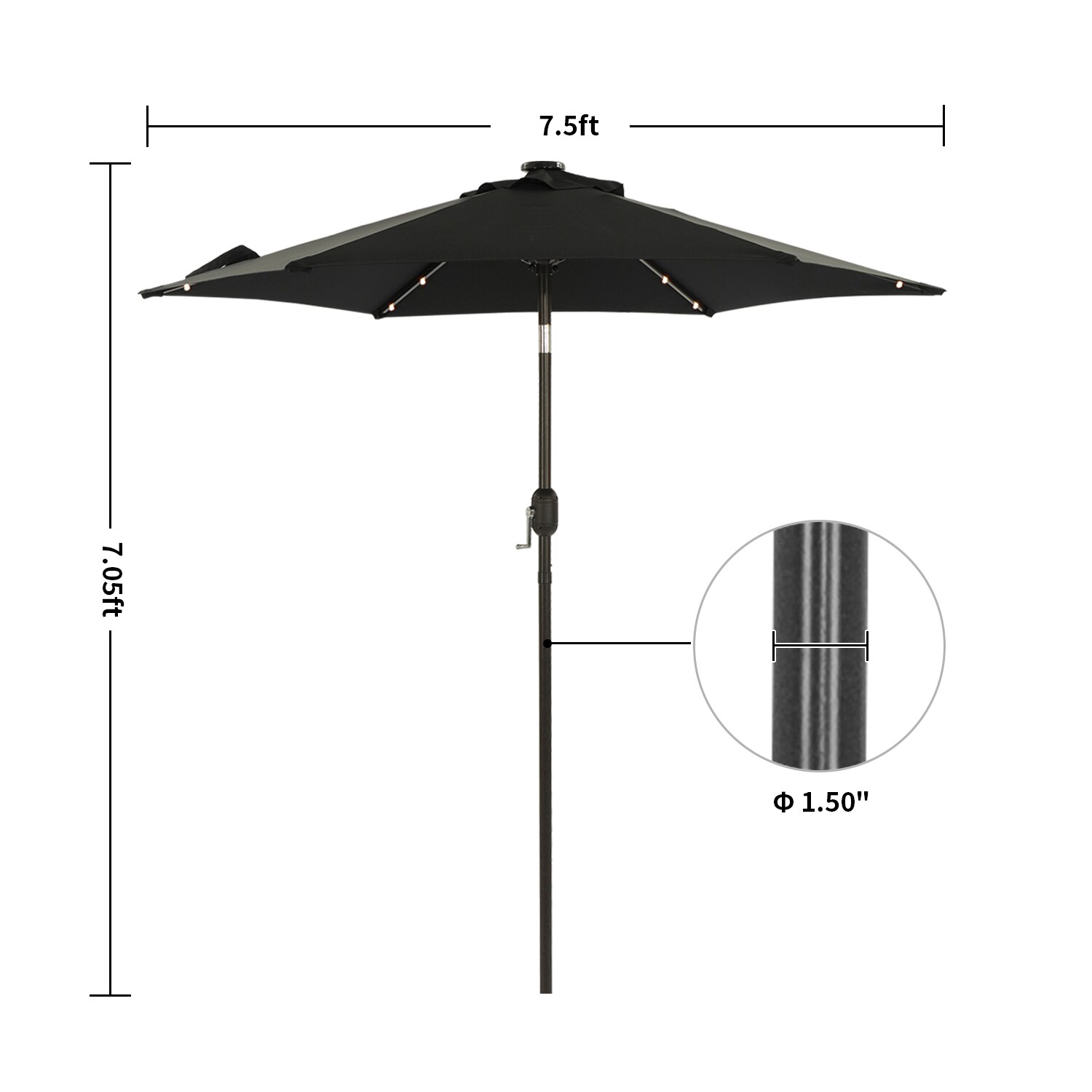 Maocao Hoom SM-T-LED047BK Umbrellas-2 - View #5