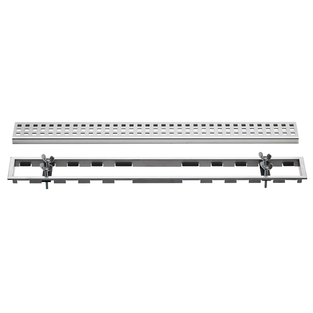 Schluter Systems KL1BL19EB150 Kerdi-Line Brushed Stainless Steel Rectangle Grate