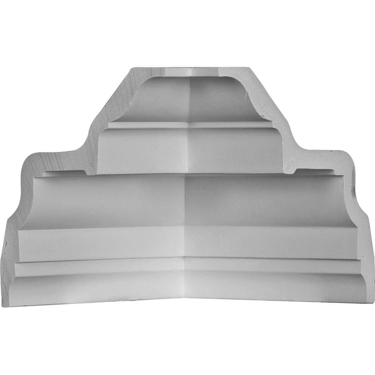 Ekena Millwork MIC05X05FE Felix 5-in x 5-in Exterior Primed White Polyurethane Traditional Inside corner Crown Moulding Block