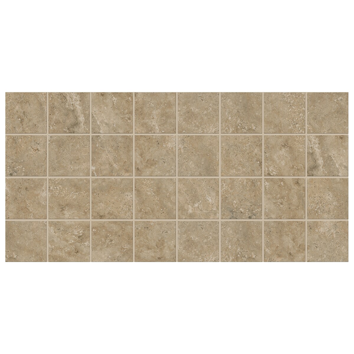 American Olean EL9233MS1P2 Stone Claire 12-Pack Russet 12-in x 24-in Glazed Ceramic Uniform Squares Mosaic Tile