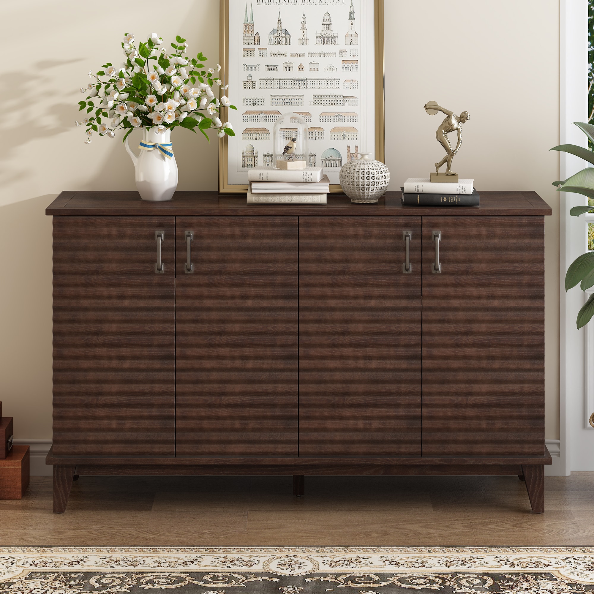JIMSMAISON JMTRSB33EP Contemporary/Modern Espresso Pine Sideboard