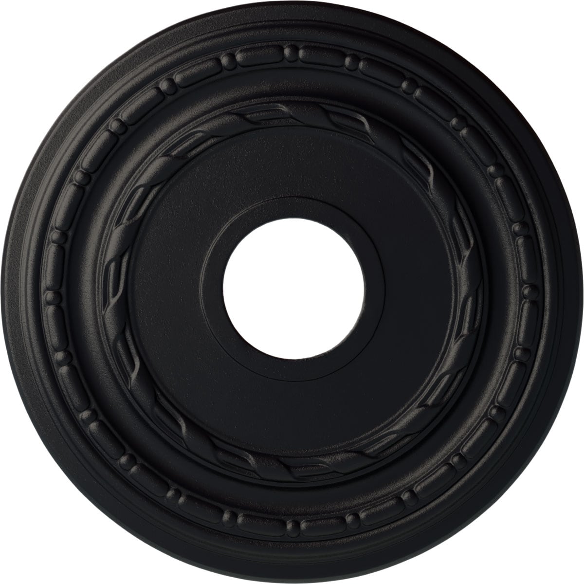 Ekena Millwork CM15DUSGS Dublin 15.375-in W x 15.375-in L Painted Steel Gray Polyurethane Whole Ceiling Medallion