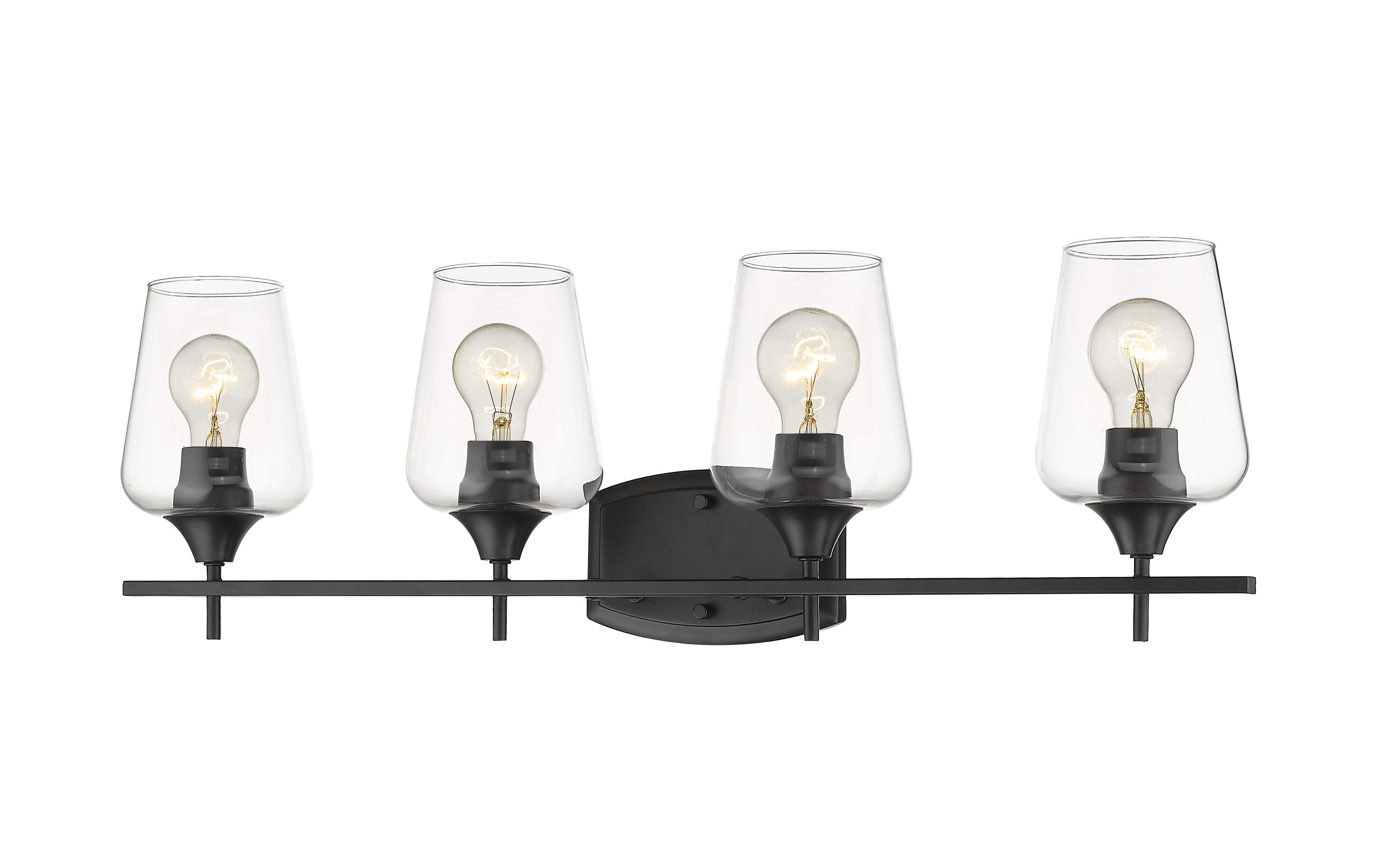 Z-Lite 473-4V-MB Joliet 30-in 4 -Light Matte Black Modern/contemporary Vanity light