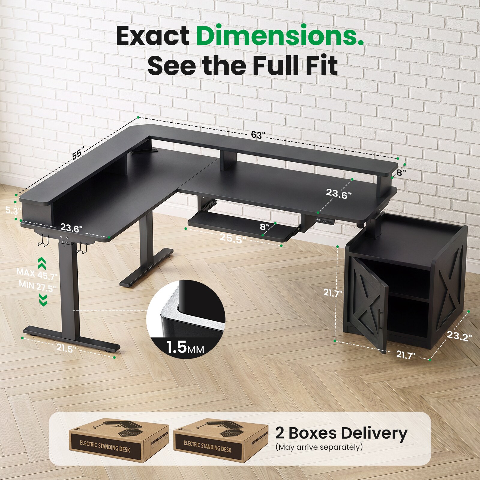 BrooveWave SD05-55BK desks - View #4