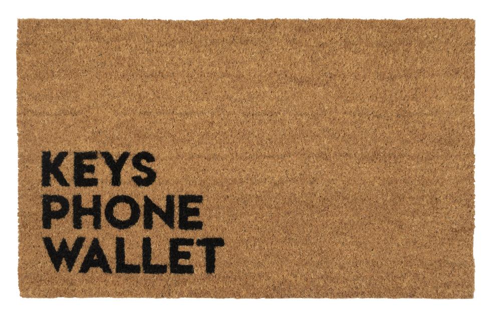 Entryways P2290 Natural Coir/Black Rectangular Outdoor Decorative Novelty Door Mat