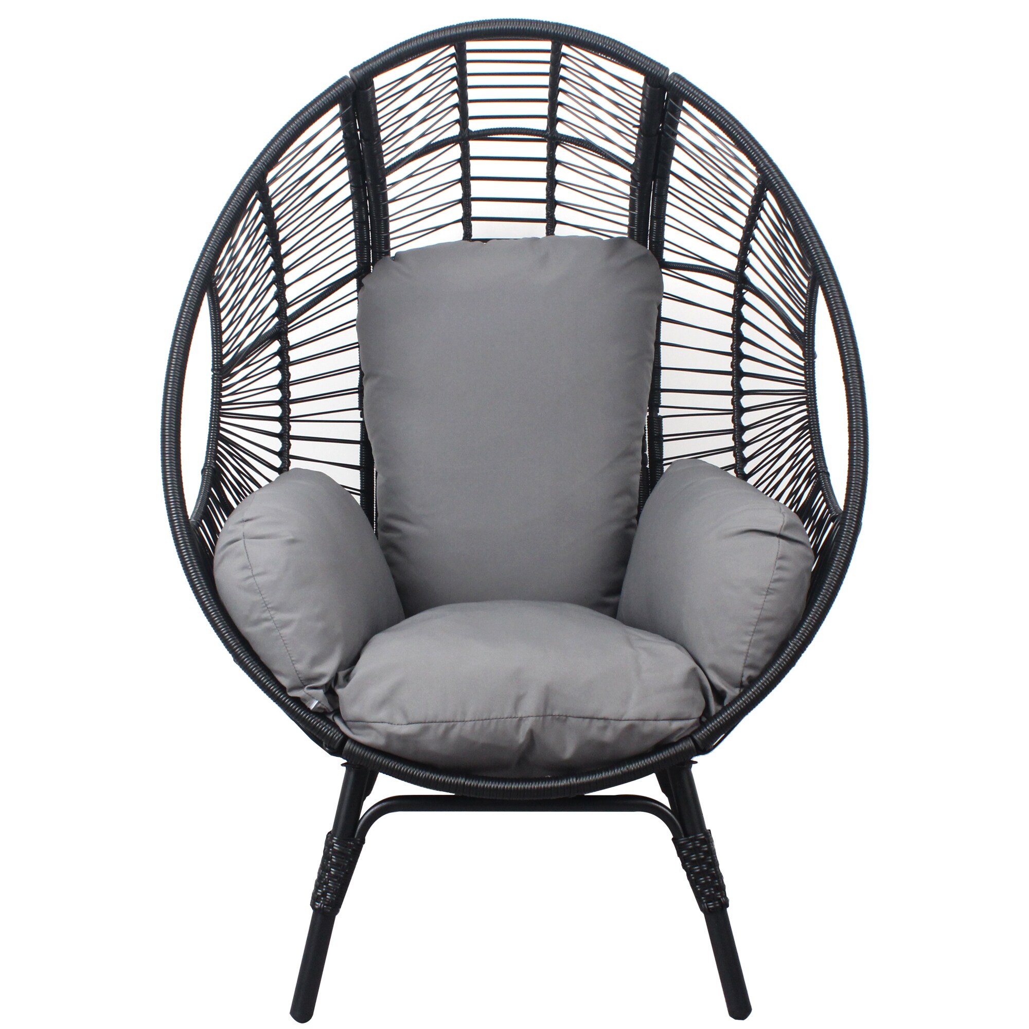 Nestfair HP400P141 Patio Seating 1 -person Black Steel Outdoor Glider
