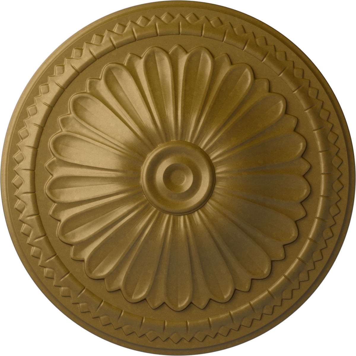 Ekena Millwork CM14AXGLS Alexa 15-in W x 15-in L Painted Gold Polyurethane Whole Ceiling Medallion