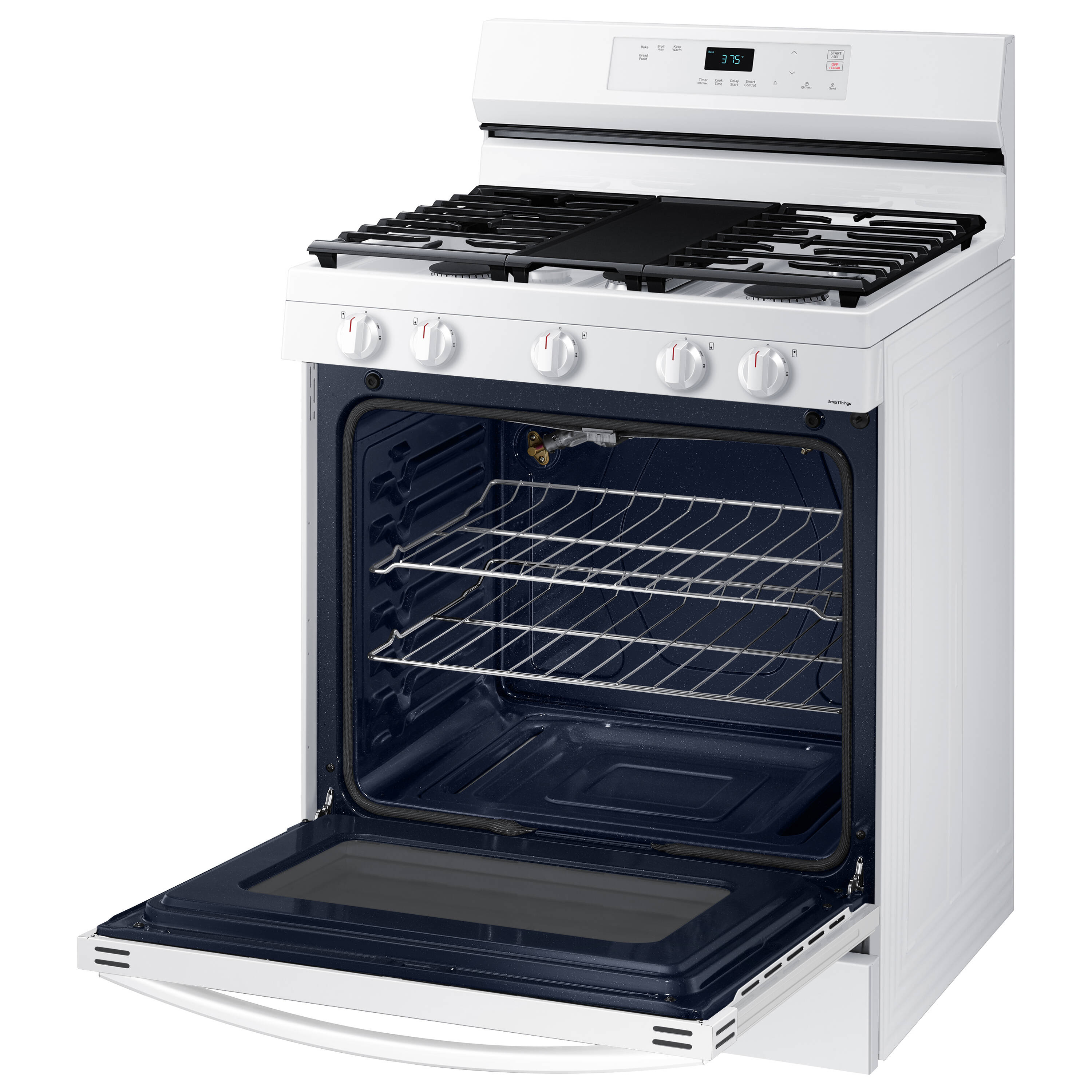 GE 30'' Freestanding Gas Range in White with Griddle - JGBS66DEKWW