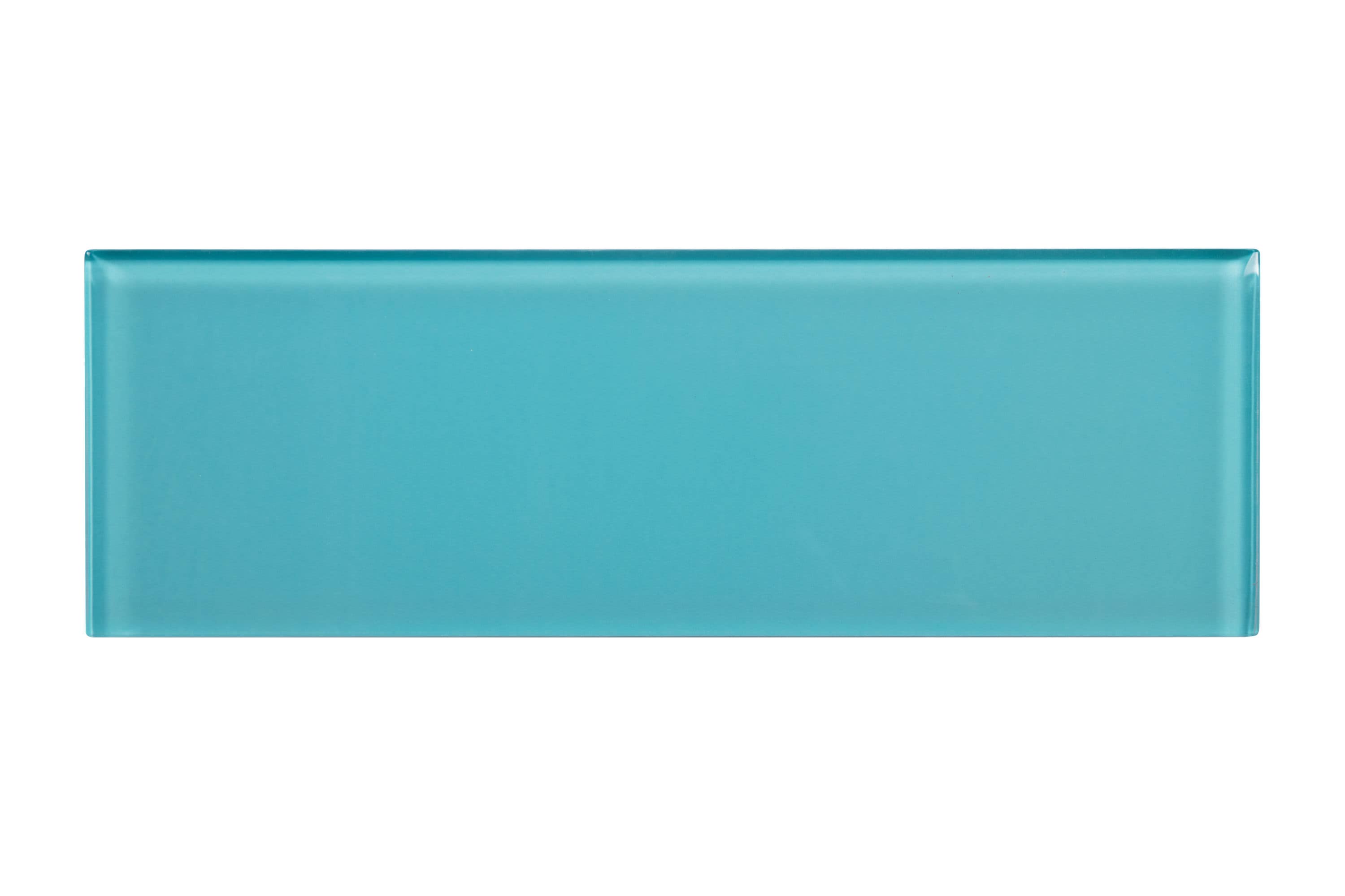 WS Tiles WST-14P-SAMPLE Sample- Sample Aqua Blue 4-in x 12-in Glossy Glass Wall Tile