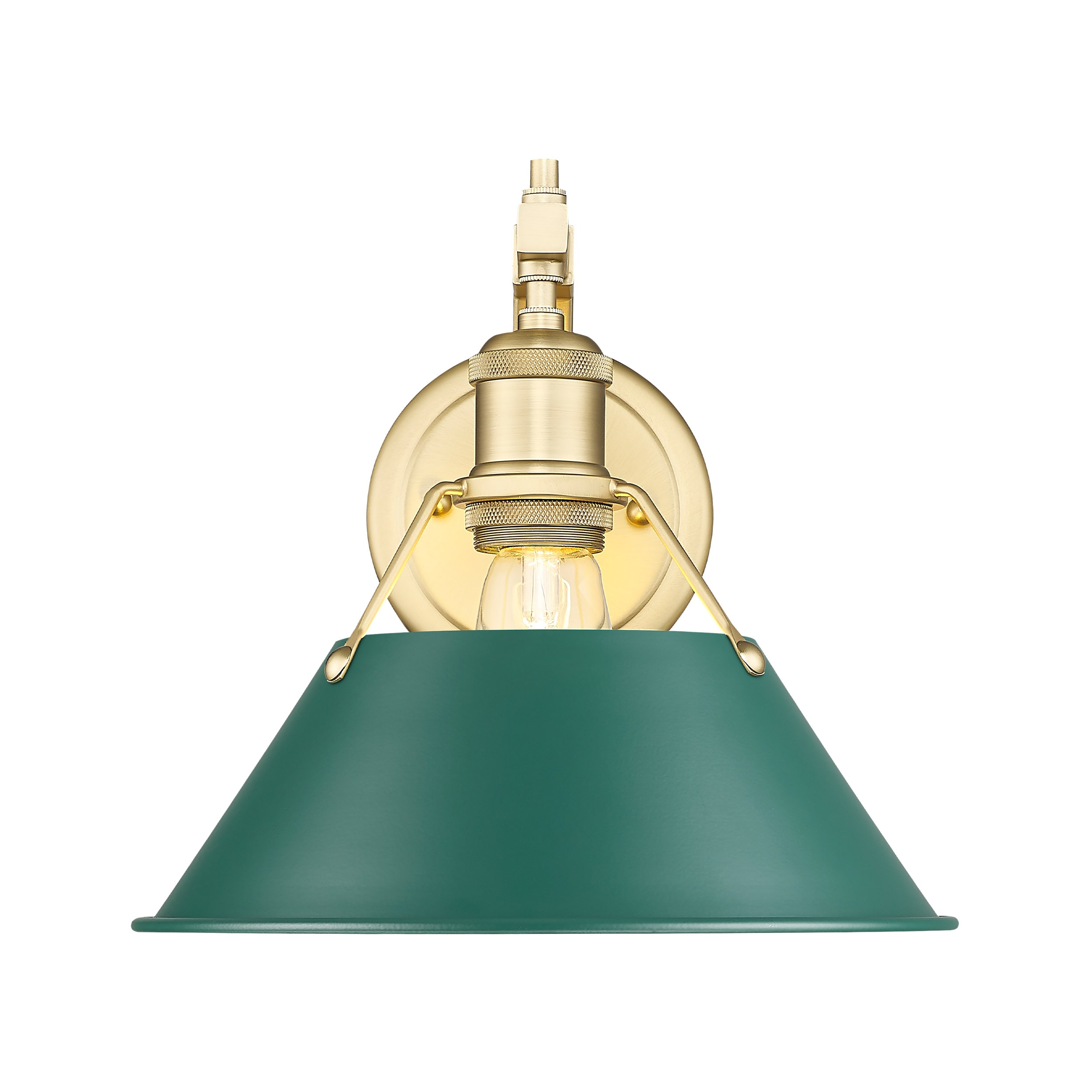 Golden Lighting 3306-1W BCB-GN Orwell 11-in W 1 -Light Brushed Gold Transitional Wall Sconce