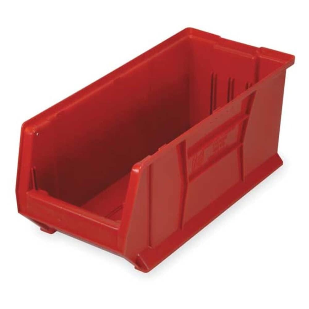 Quantum Storage Systems Storage Bin Polypropylene/Polyethylene Red 10 in H 11 in W 29 7/8 in L