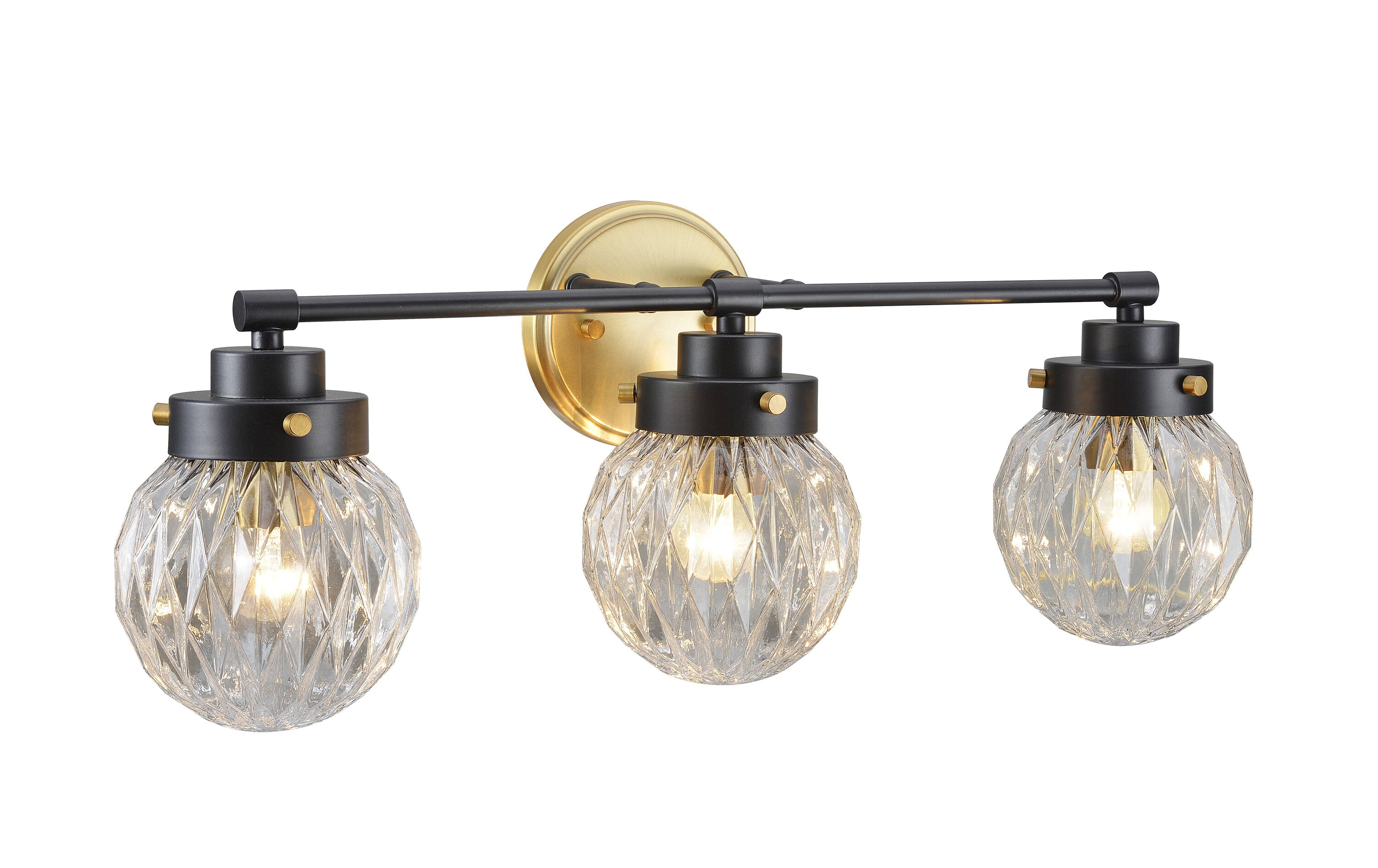 Aspen Creative Corporation 62277 24-in 3 -Light Gold Transitional Vanity light