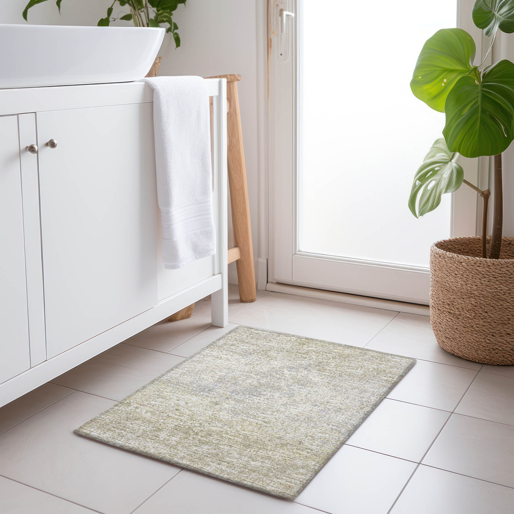 Addison Rugs AMF36BE20X30 Mayfield AMF36BE 2 x 3 (ft) Loomed Polyester Beige Rectangular Indoor Abstract Machine washable Area rug