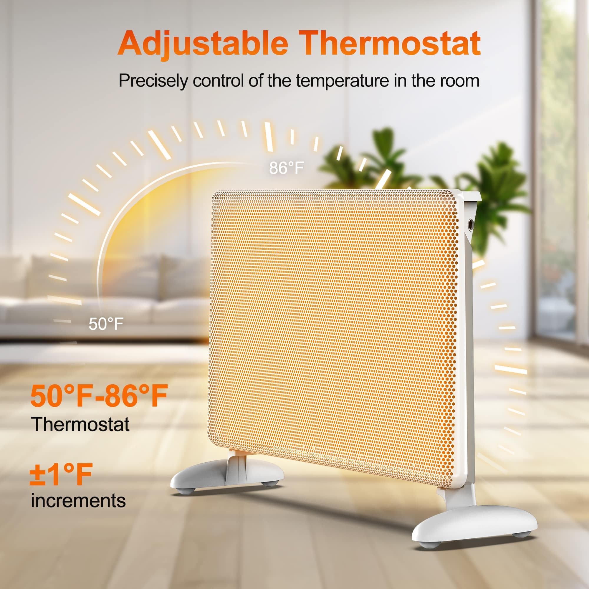 GreenEver NCA2-4.3-WHITE Portable-Electric-Heat - View #3