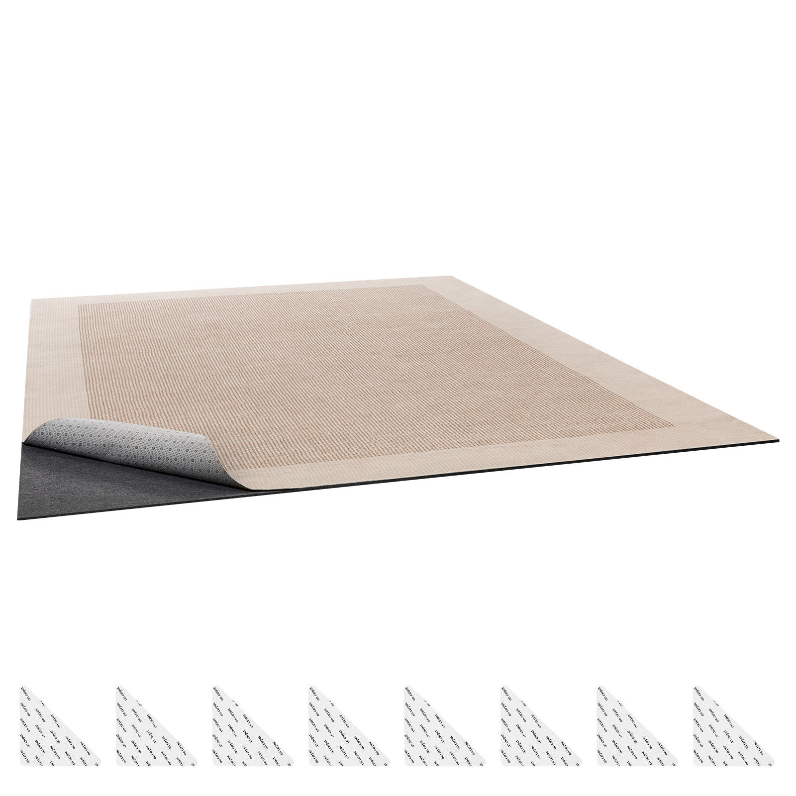 Mecale 10 x 14-ft Non-Slip Rug Pad Felt Cushion and Rubber Gripper Carpet Padding for Hardwood Floors Gray #YAS-XAPYLI