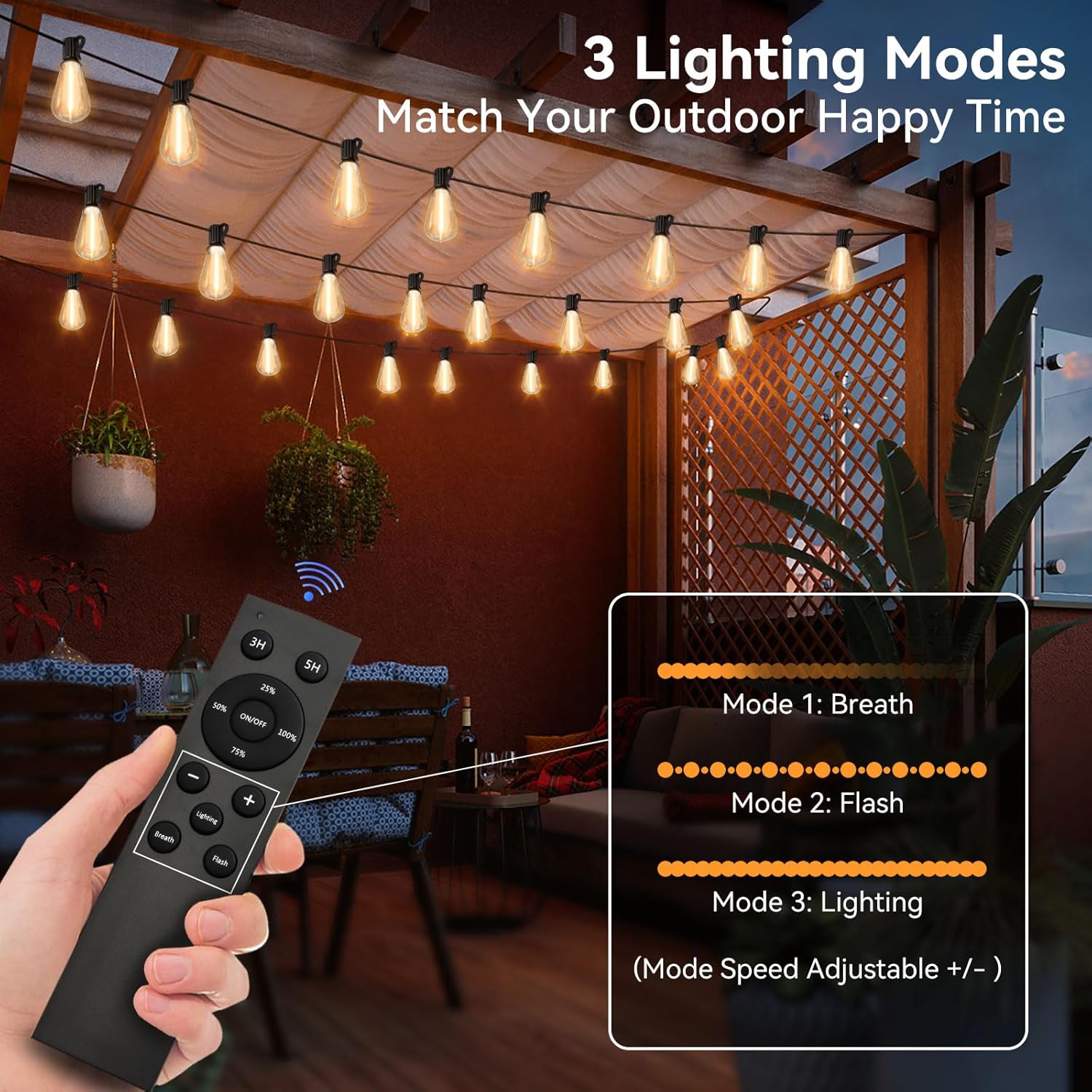 Etokfoks LETA4X1HK Patio-String-Lights - View #3